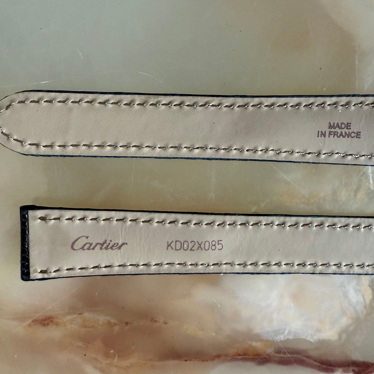 Authentic Cartier Blue Lizard Watch Strap Band 16mm KD02X085
