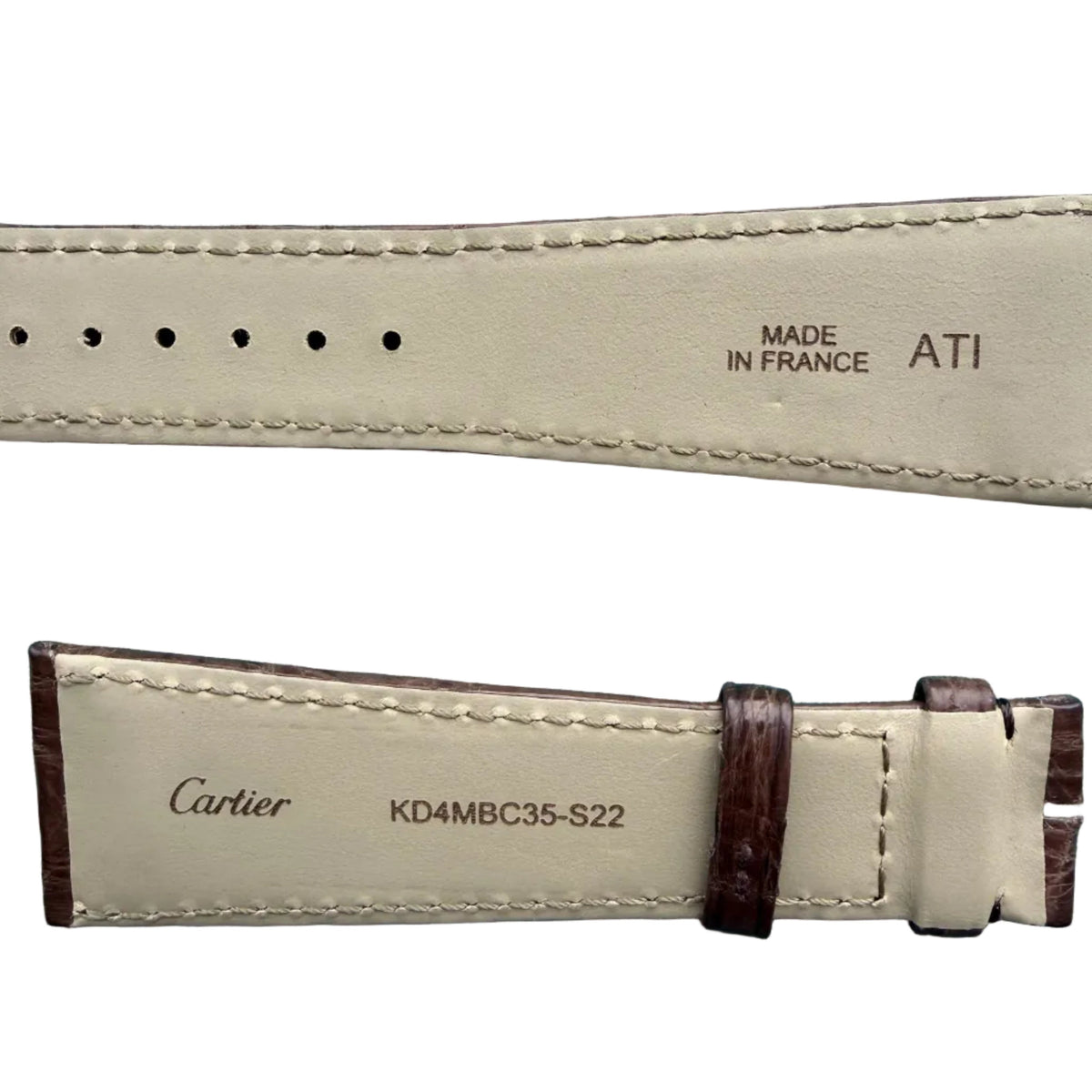 Authentic Cartier Brawn Alligator Watch Strap Band 24mm KD4MBC35-S22