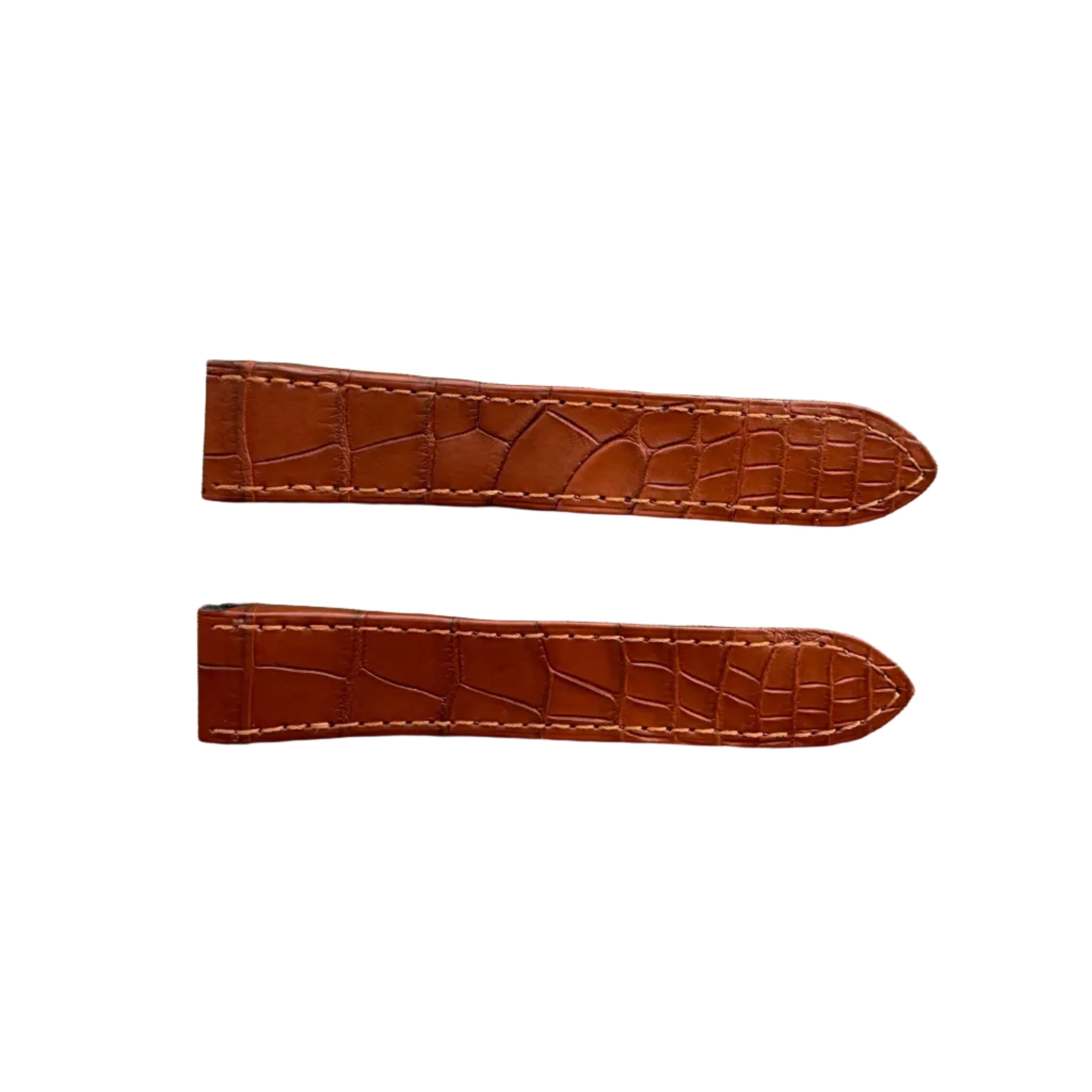 Authentic Cartier Brown Alligator Quick Release Watch Strap Band 19.75mm