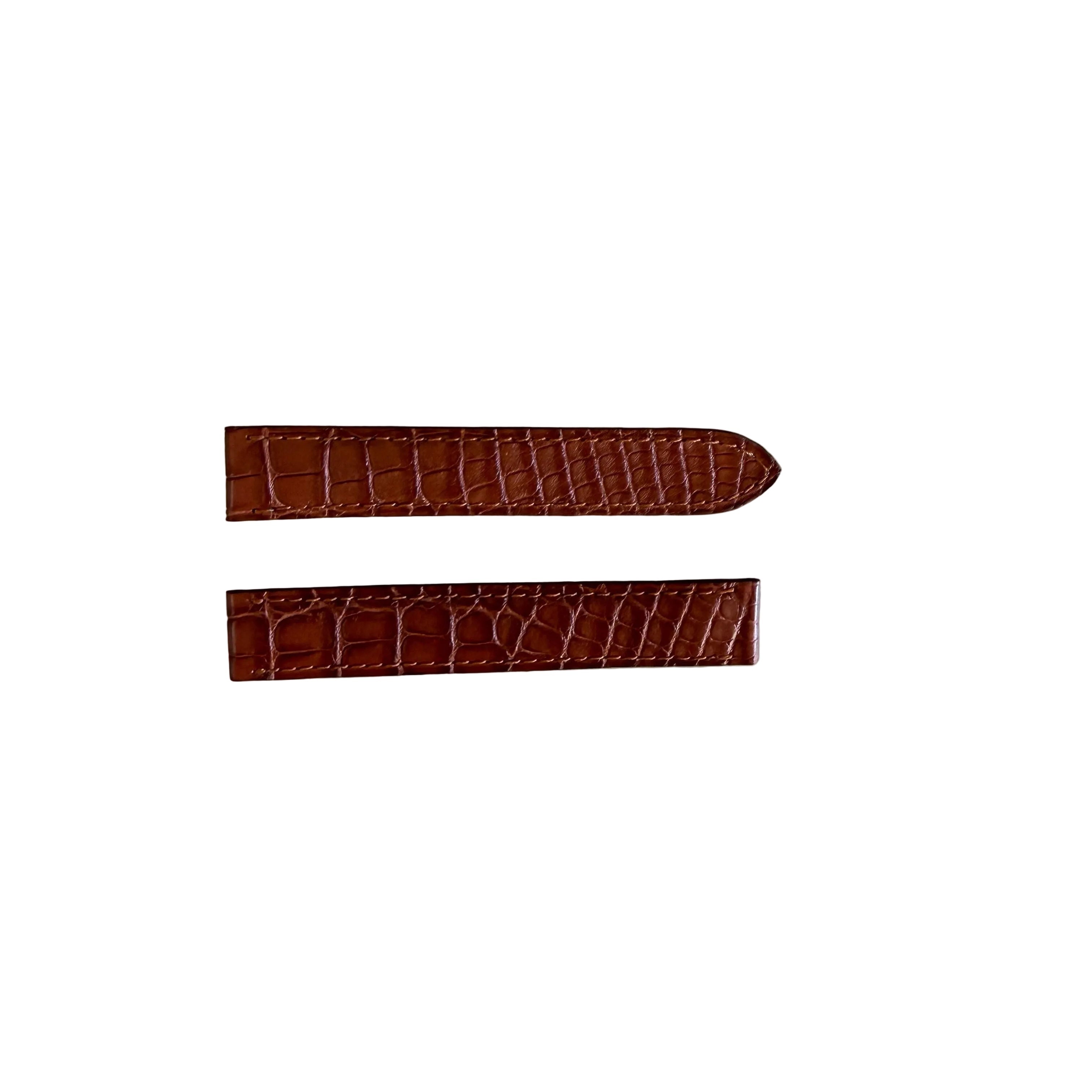 Authentic Cartier Brown Alligator Watch Strap Band 16.25mm KD48GK21