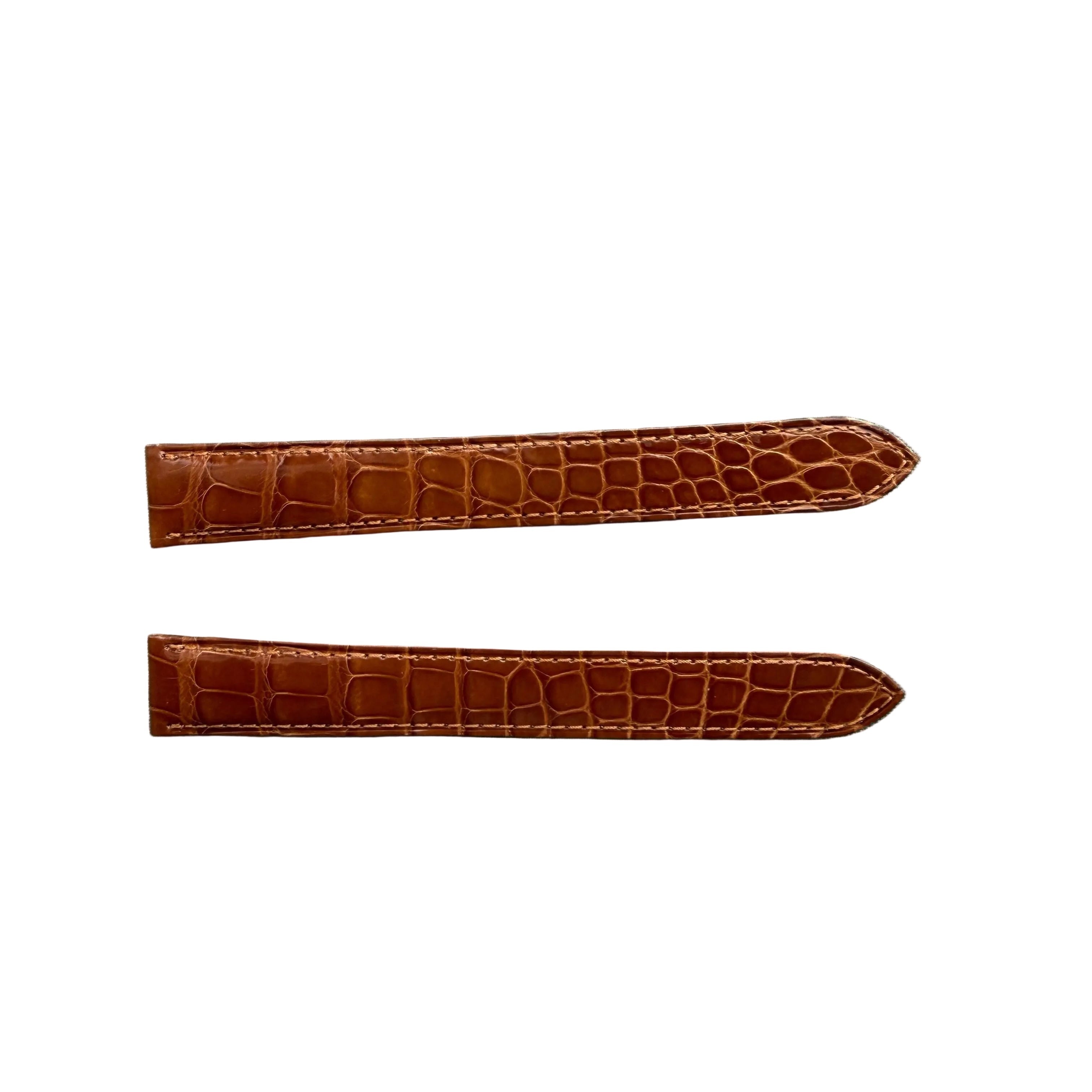 Authentic Cartier Brown Alligator Watch Strap Band 17.55mm KD254N58-S06