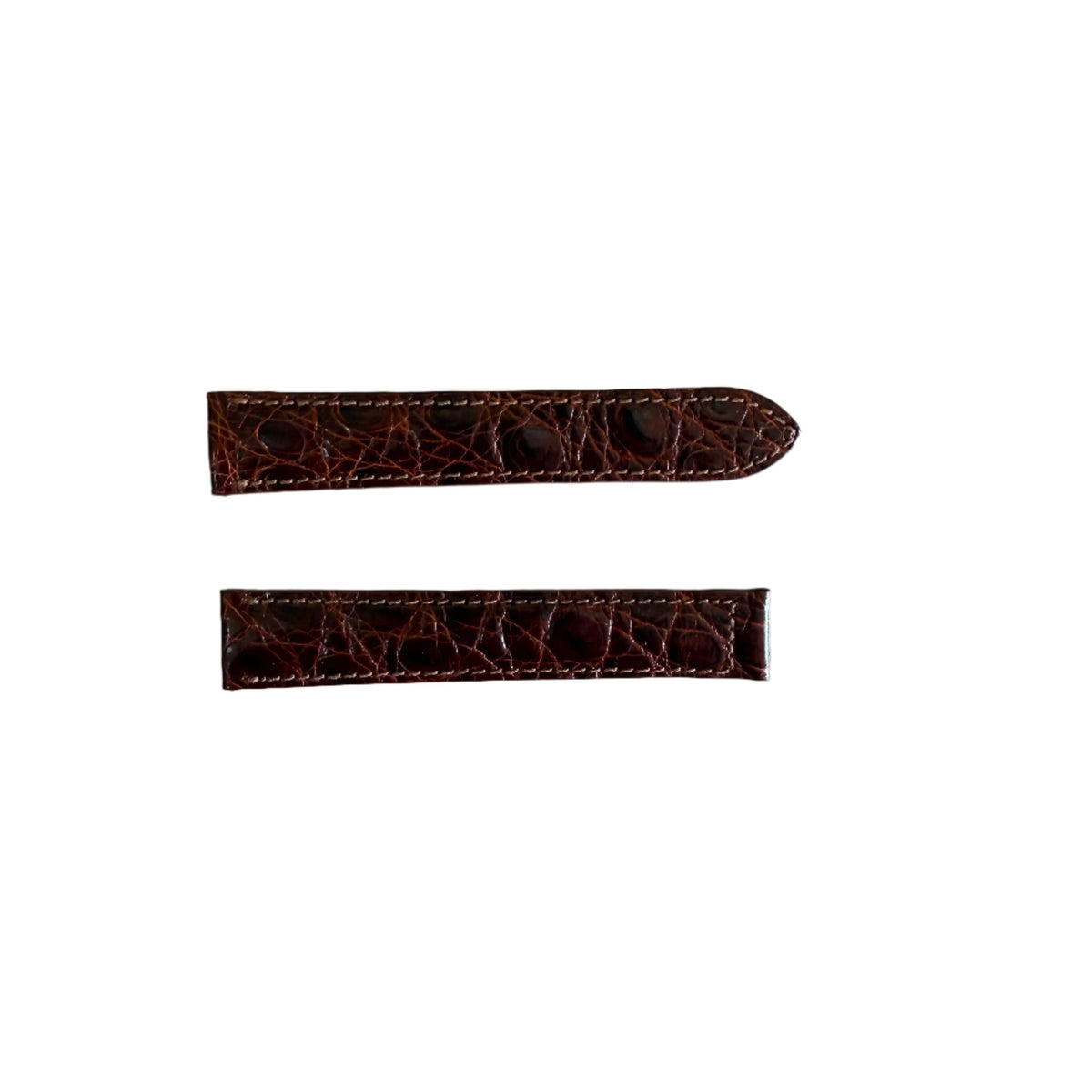 Authentic Cartier Brown Alligator Watch Strap Band 18mm KD25GD30