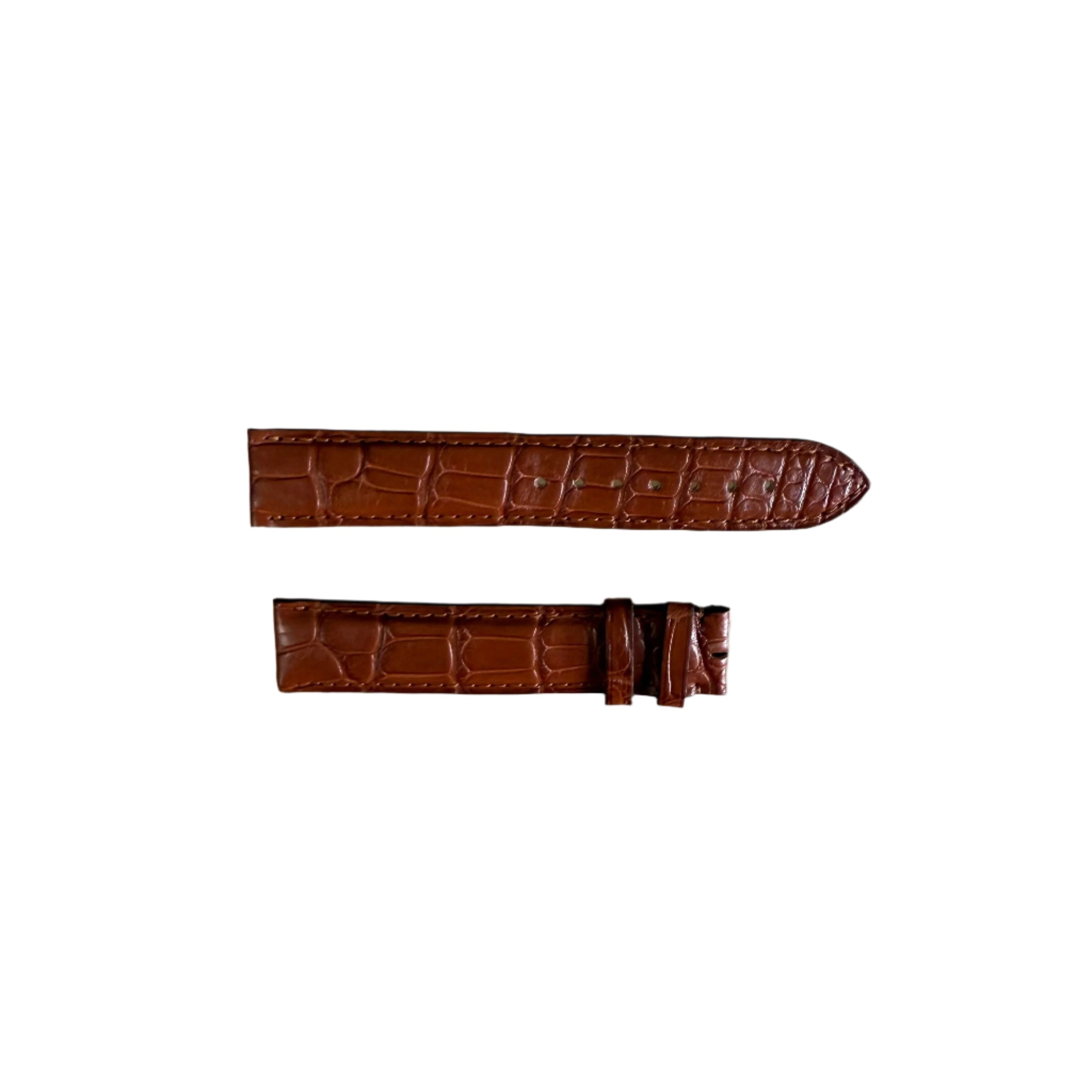 Authentic Cartier Brown Alligator Watch Strap Band 18mm KD43BK21