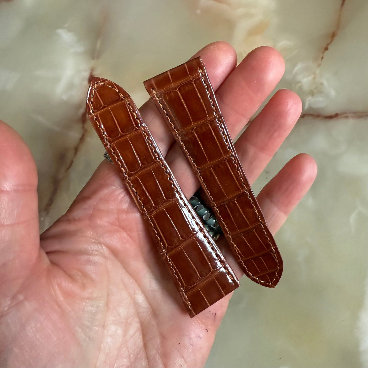 Authentic Cartier Brown Alligator Watch Strap Band 23mm KD4PZN58-S06