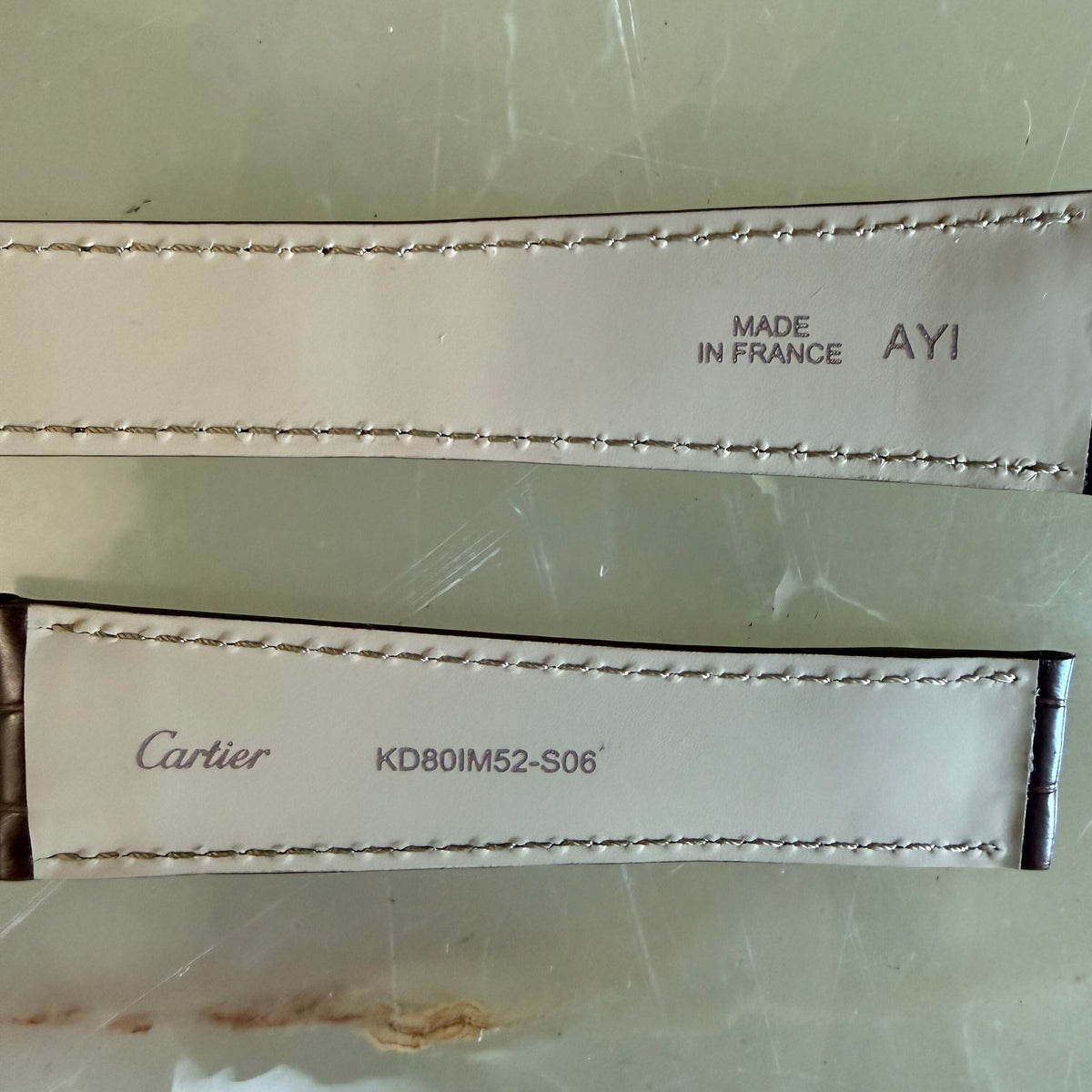 Authentic Cartier Brown Alligator Watch Strap Band 23mm KD80IM52-S06