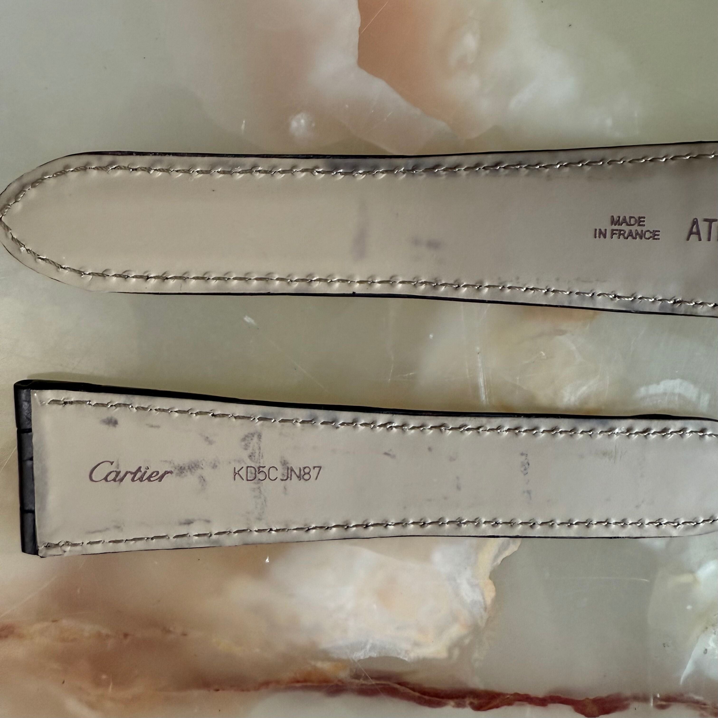 Authentic Cartier Brown Alligator Watch Strap Band 25mm KD5CJN87