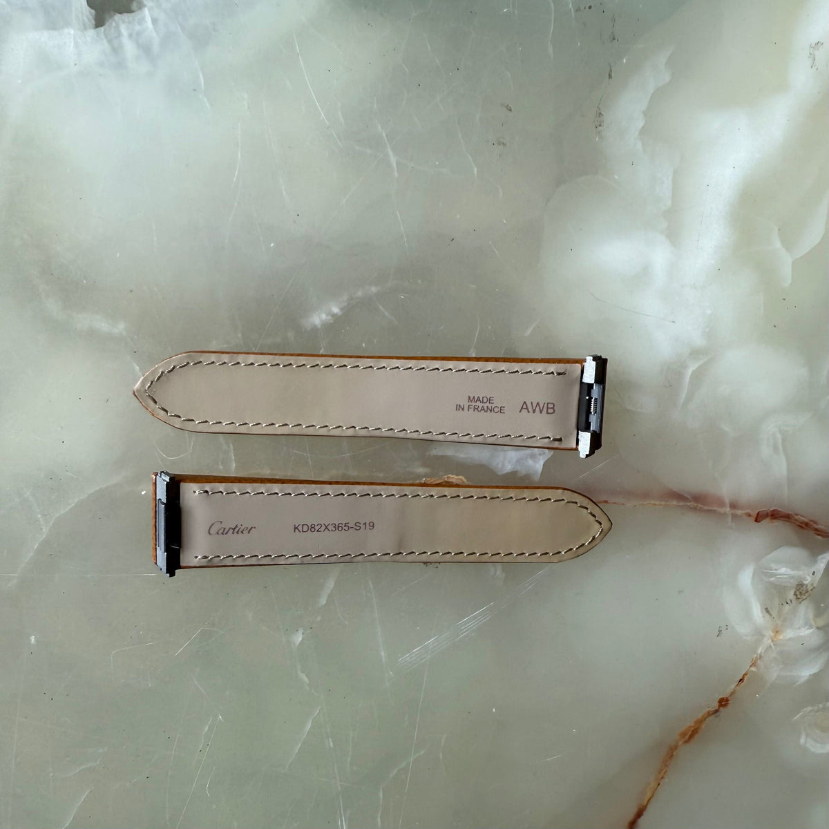 Authentic Cartier Brown Calfskin Quick Release Watch Strap Band 20mm