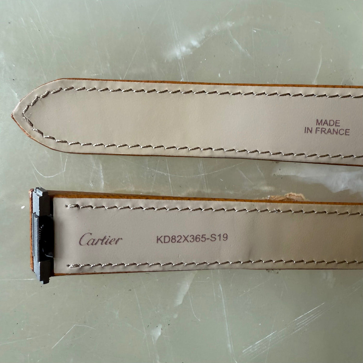 Authentic Cartier Brown Calfskin Quick Release Watch Strap Band 20mm