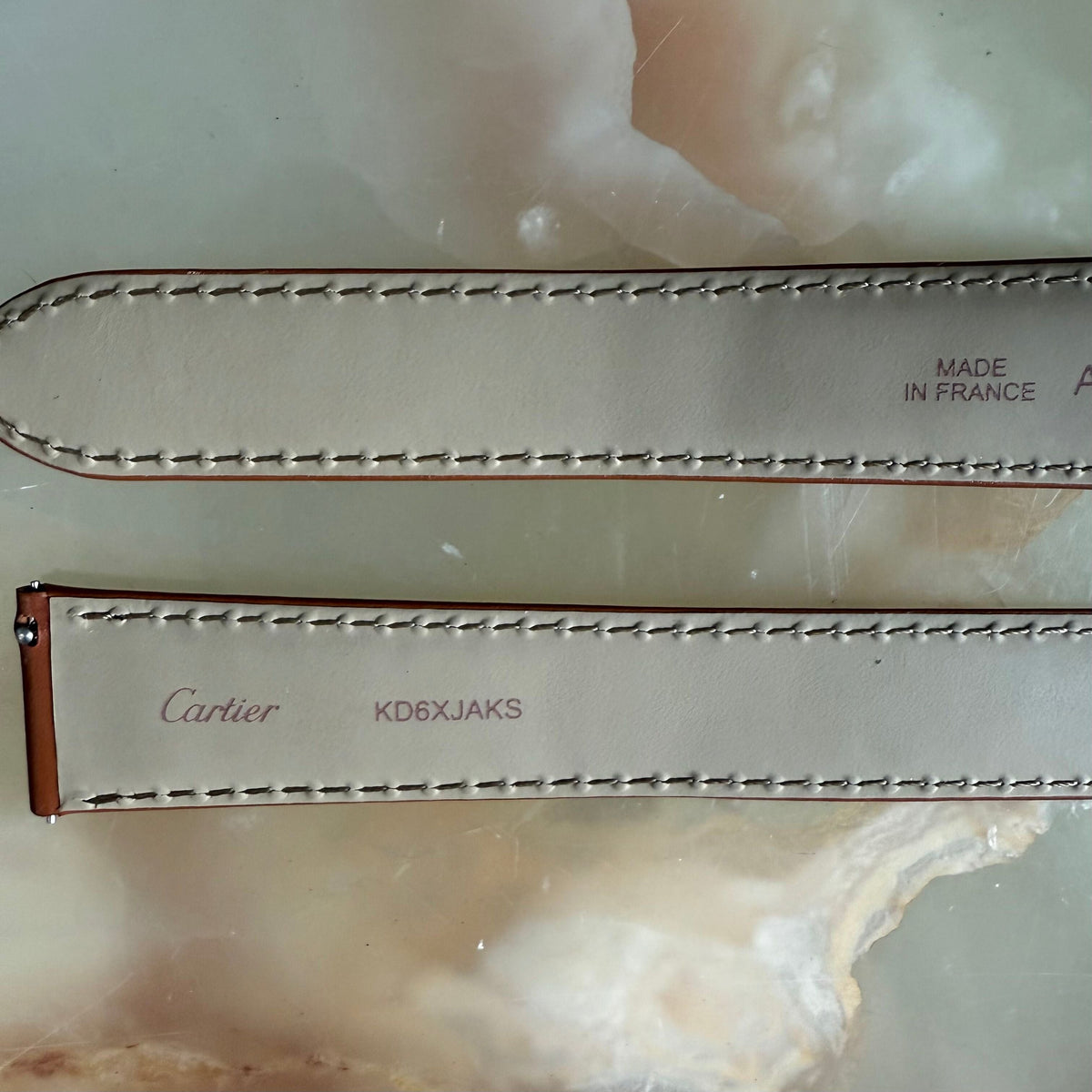 Authentic Cartier Brown Calfskin Watch Strap Band 20mm KD6XJAKS
