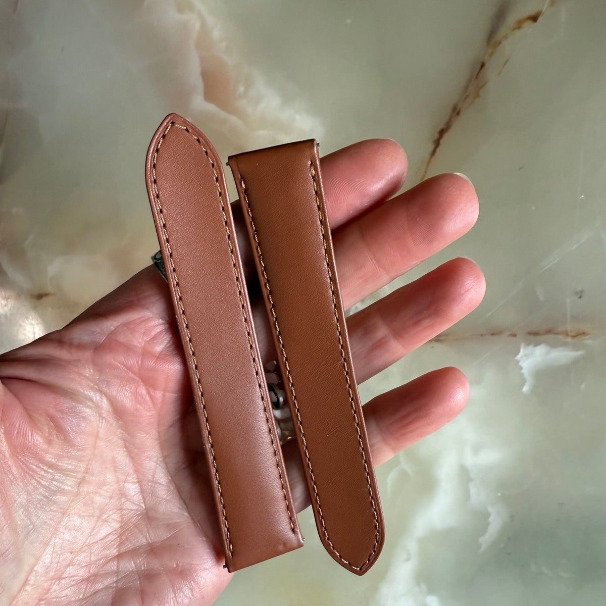 Authentic Cartier Brown Calfskin Watch Strap Band 20mm KD6XJAKS