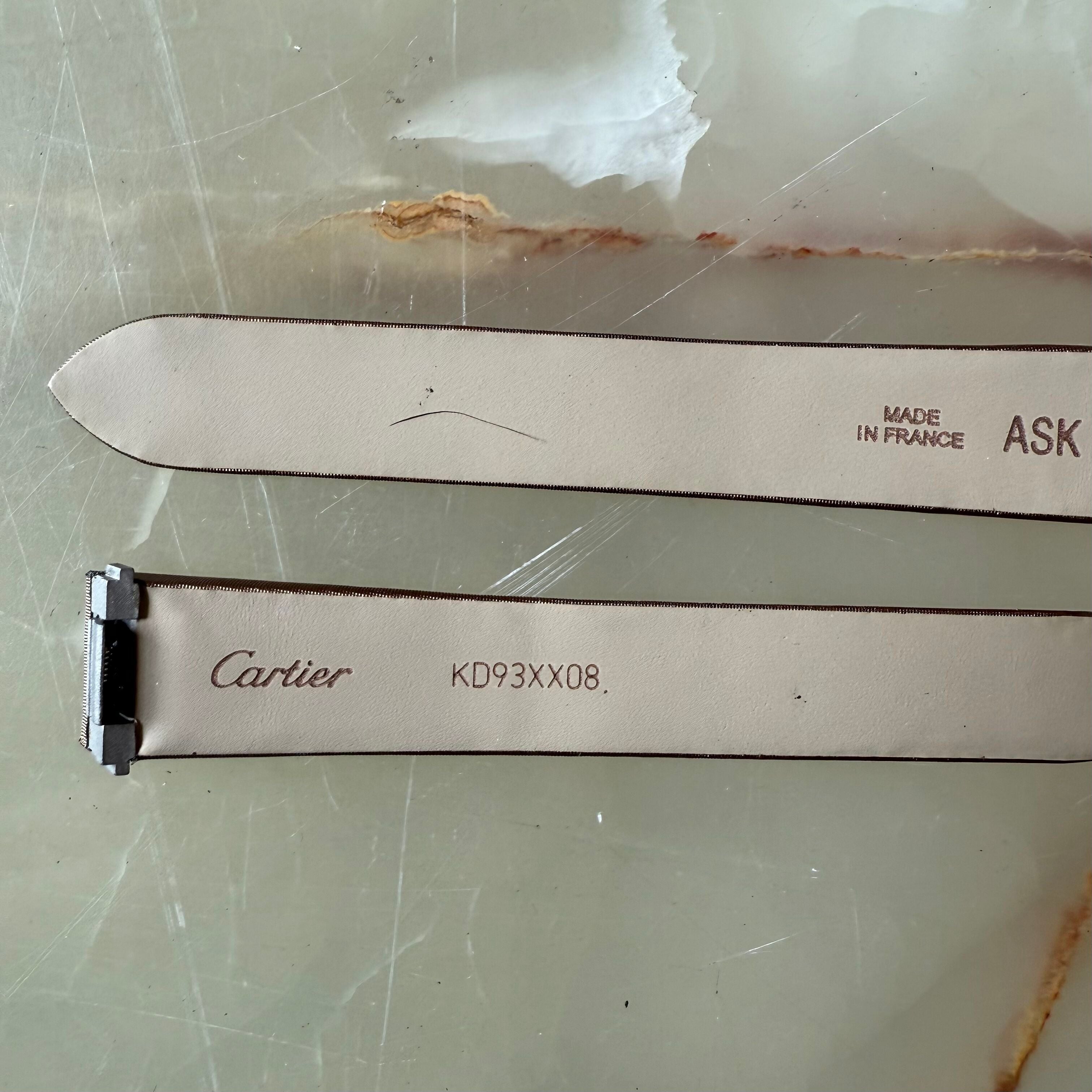 Authentic Cartier Brown Satin Leather Quick Release Watch Strap Band 16mm