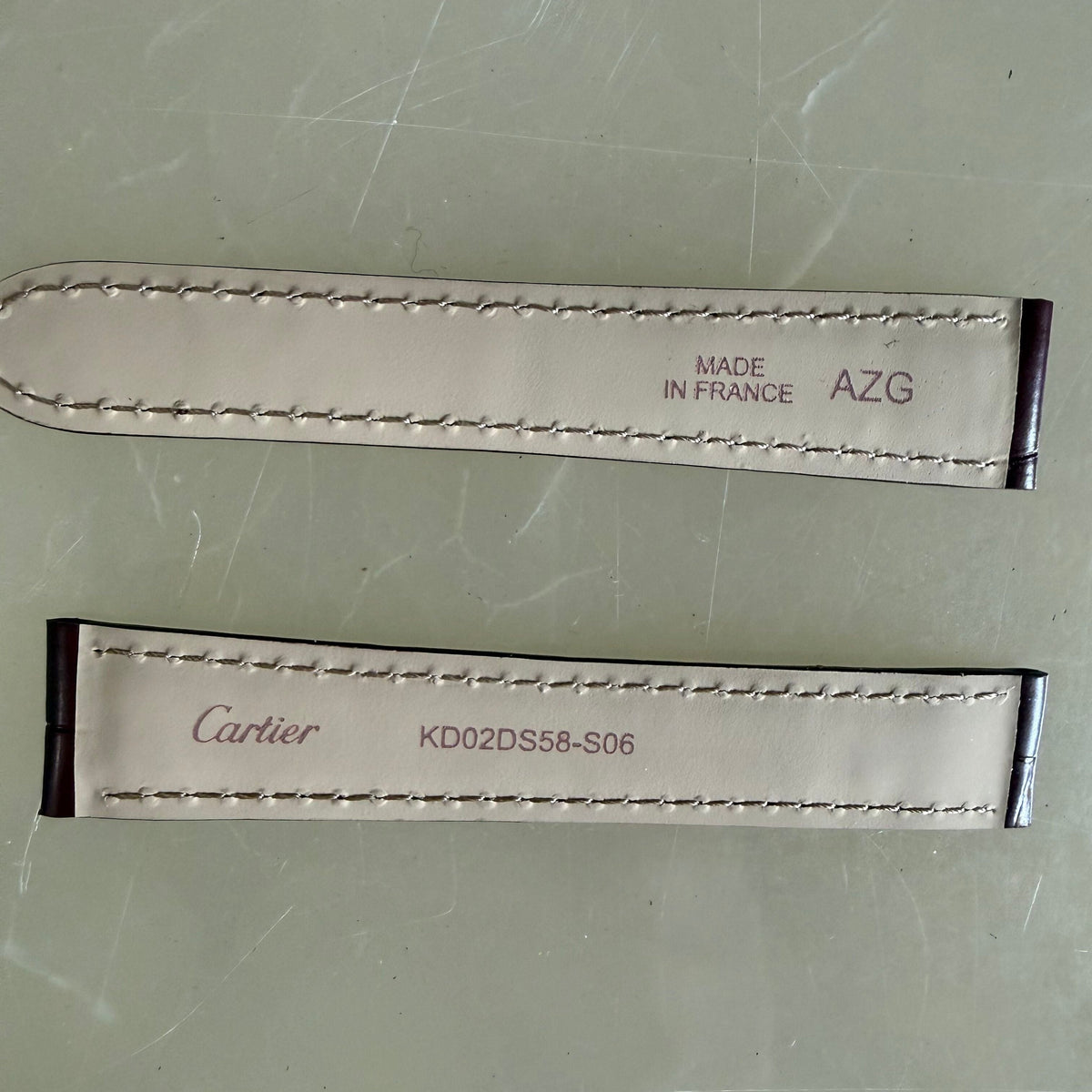 Authentic Cartier Burgundy Alligator Watch Strap Band 16mm KD02DS58-S06