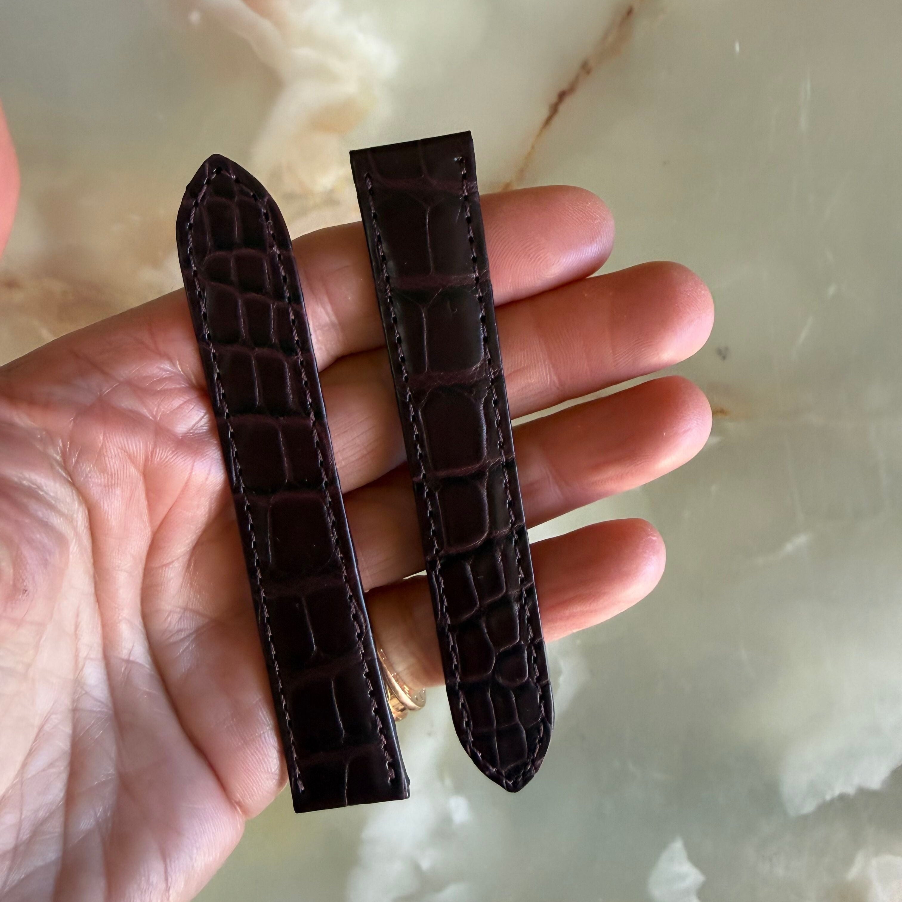 Authentic Cartier Burgundy Alligator Watch Strap Band 17.70mm KD25XS49-S06