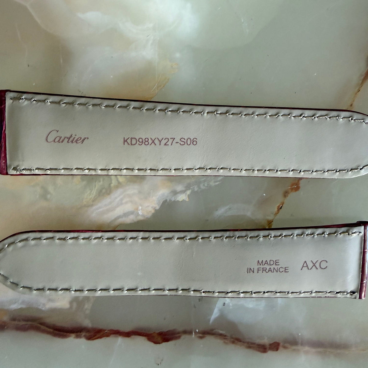 Authentic Cartier Burgundy Alligator Watch Strap Band 20.75mm KD98XY27-S06