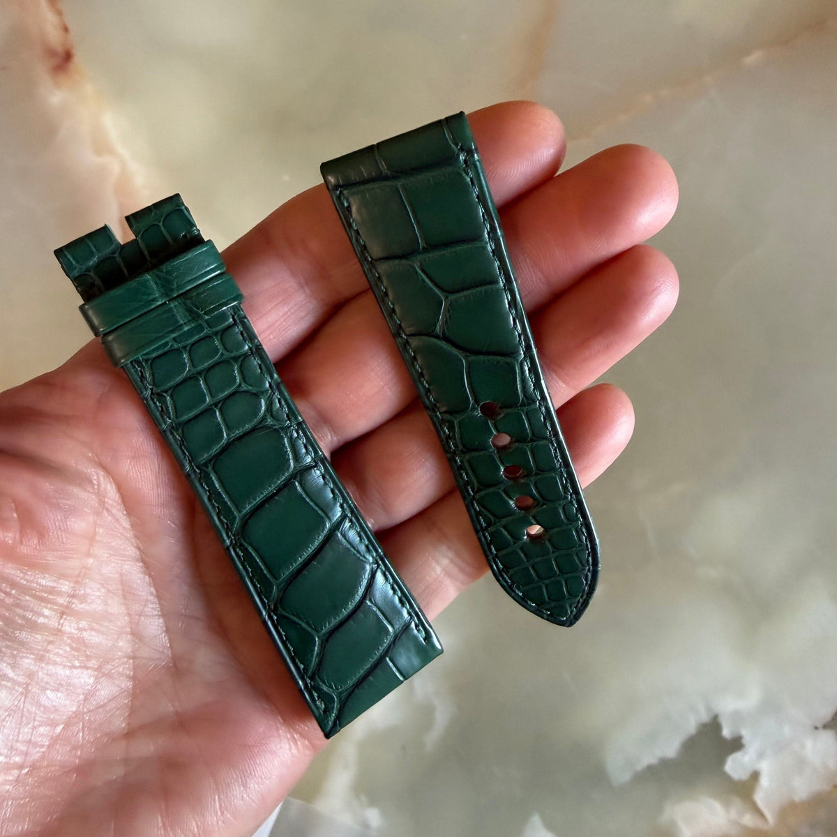 Authentic Cartier Green Alligator Watch Strap Band 23.20mm KD6JZL55-S06