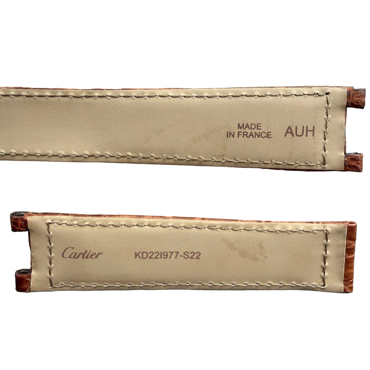 Authentic Cartier Pasha Brown Alligator Watch Strap Band 19mm KD221977-S22