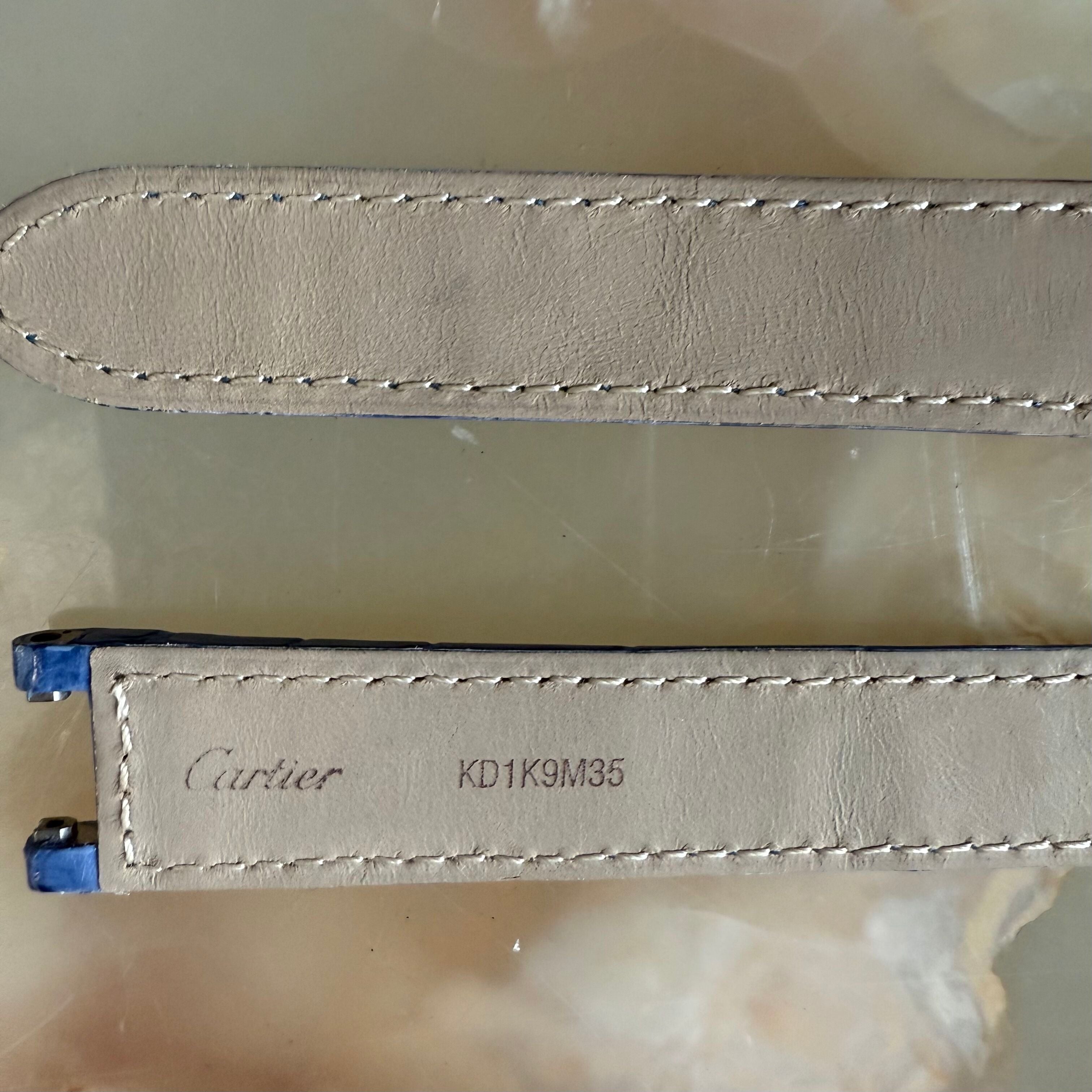 Authentic Cartier Pasha Lavender Alligator Watch Strap Band 17mm KD1K9M35