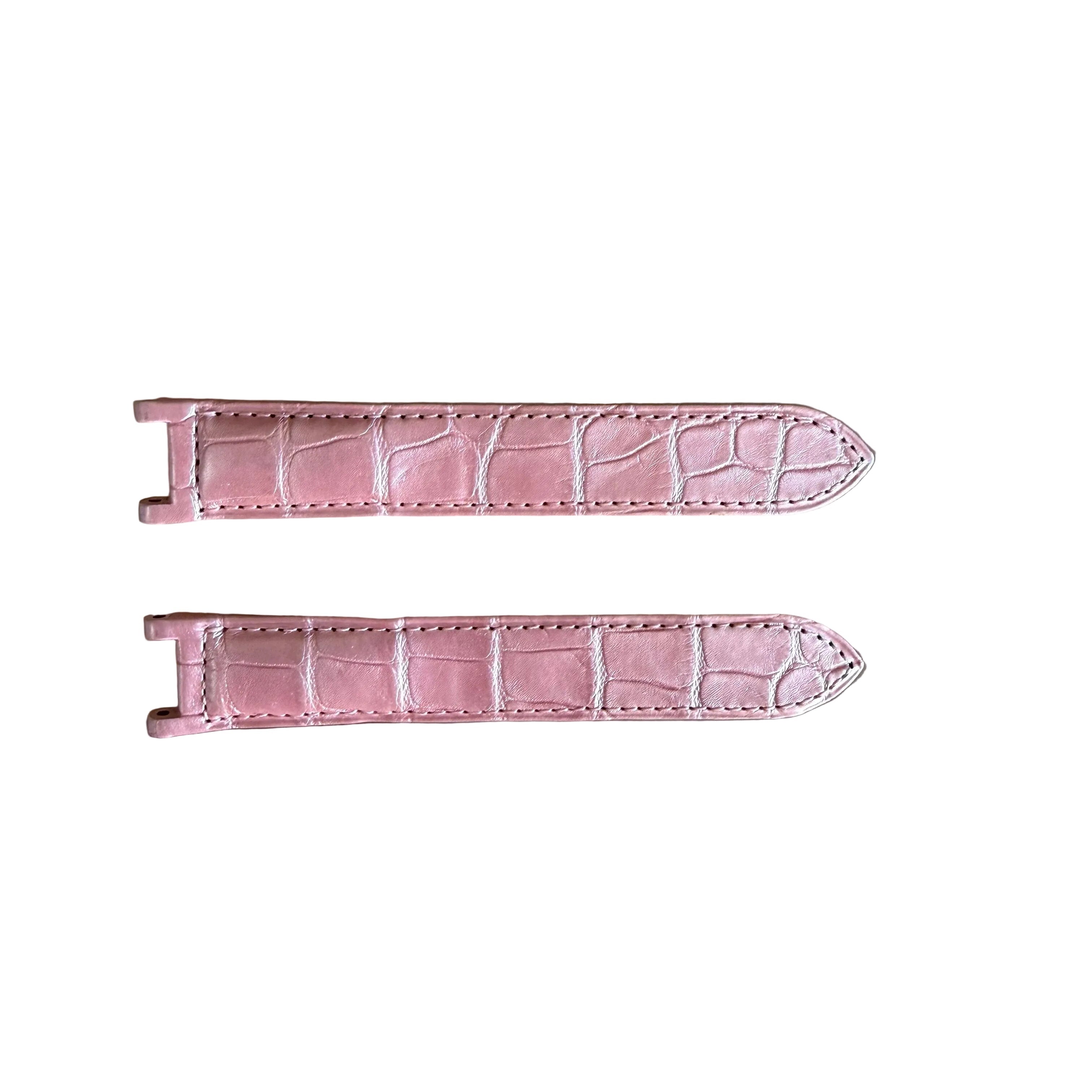 Authentic Cartier Pasha Pink Alligator Watch Strap Band 19mm KD46JY52