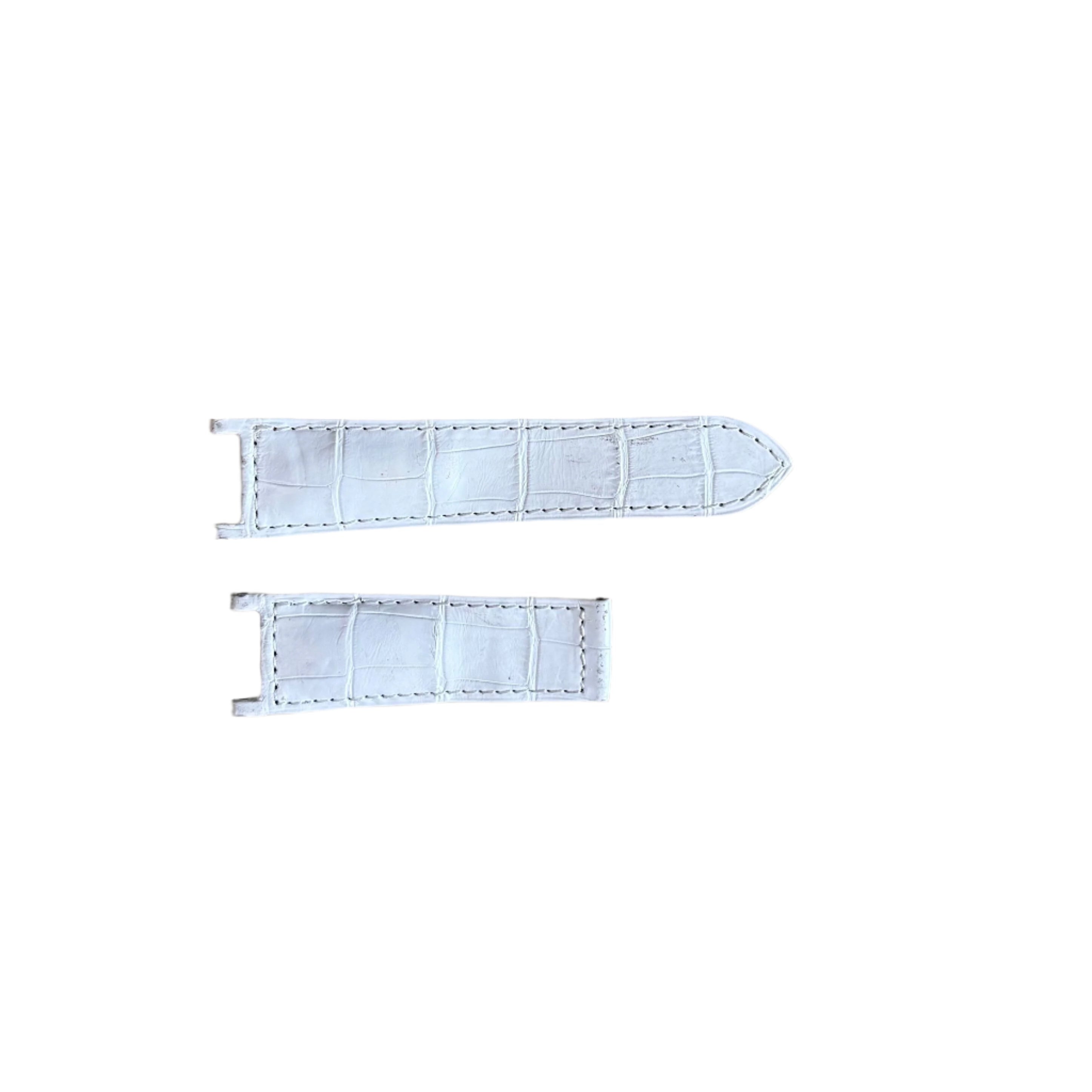 Authentic Cartier Pasha White Alligator Watch Strap Band 21mm KD1HSK63