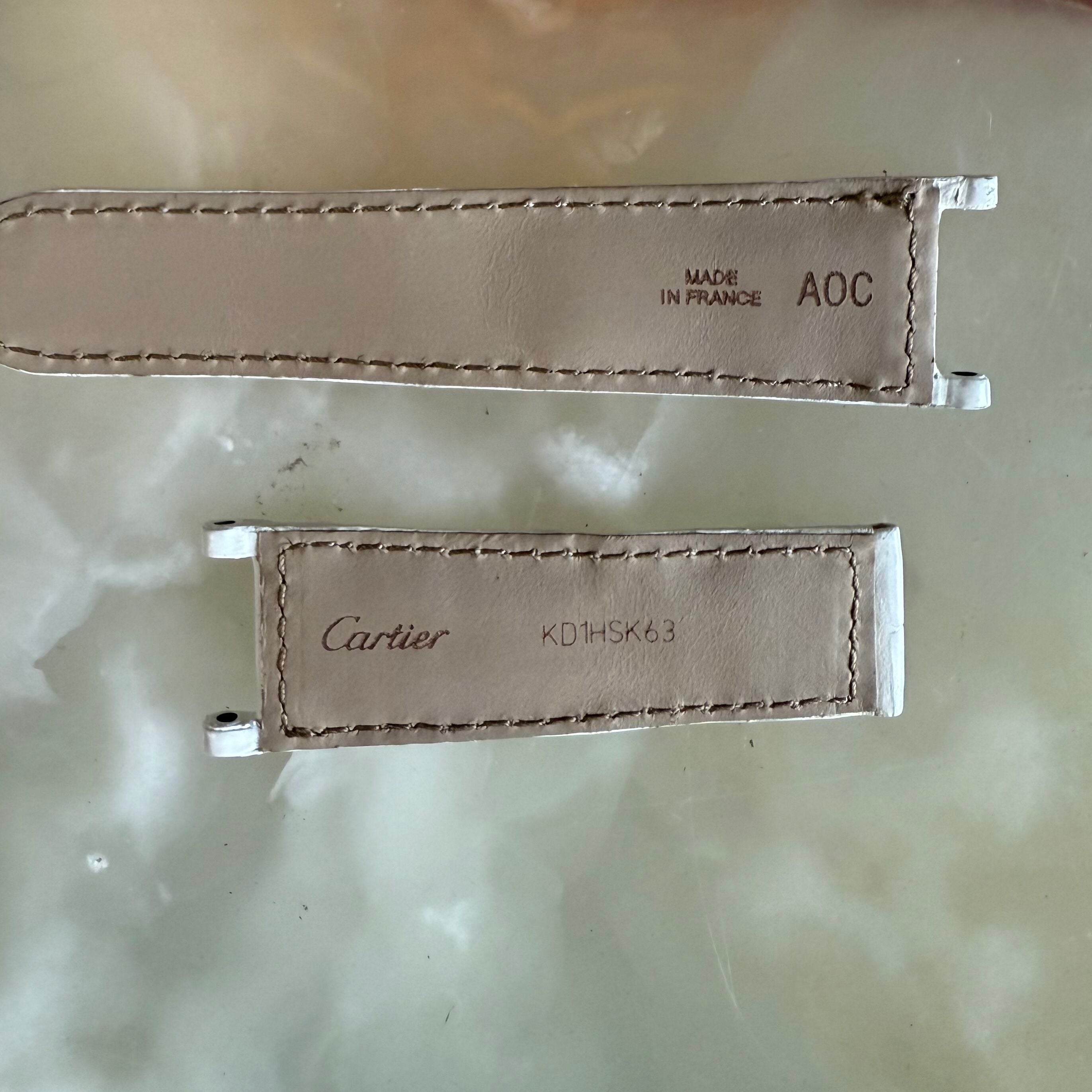 Authentic Cartier Pasha White Alligator Watch Strap Band 21mm KD1HSK63