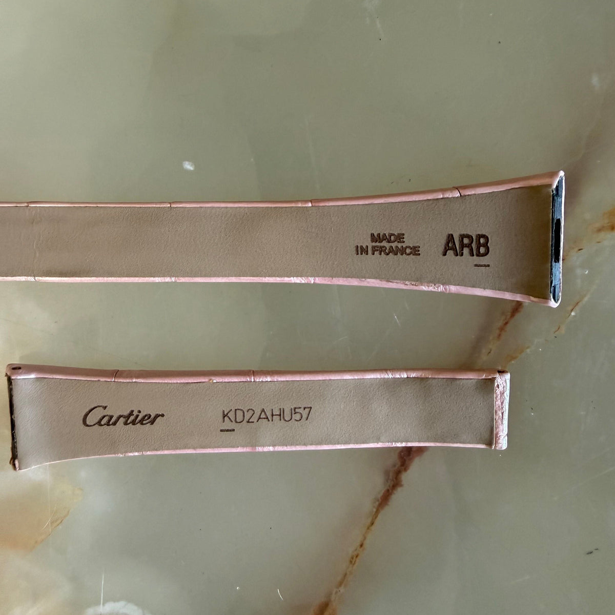 Authentic Cartier Pink Alligator Quick Release Watch Strap Band 15mm KD2AHU57
