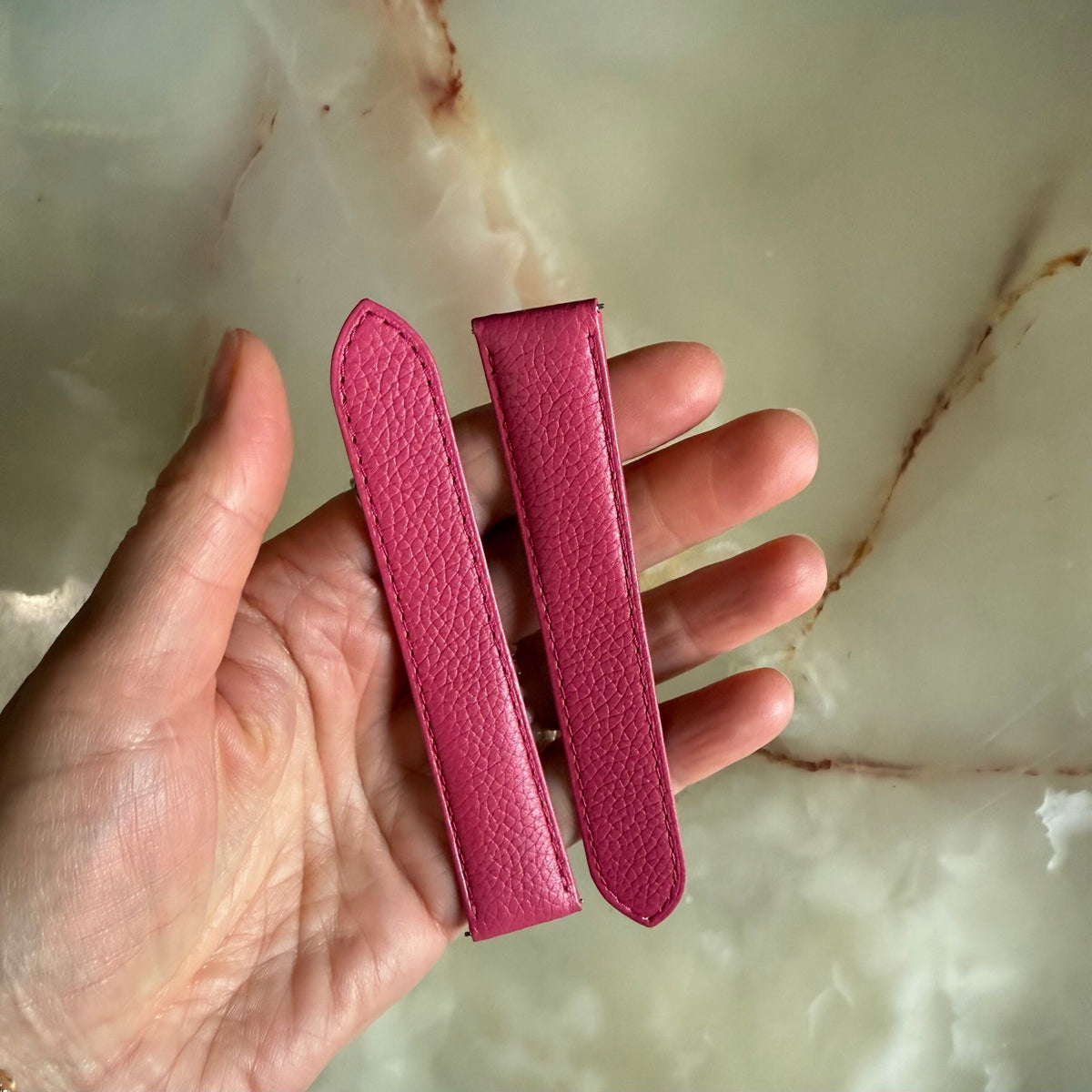 Authentic Cartier Pink Calfskin Watch Strap Band 20mm KD6XJAC5