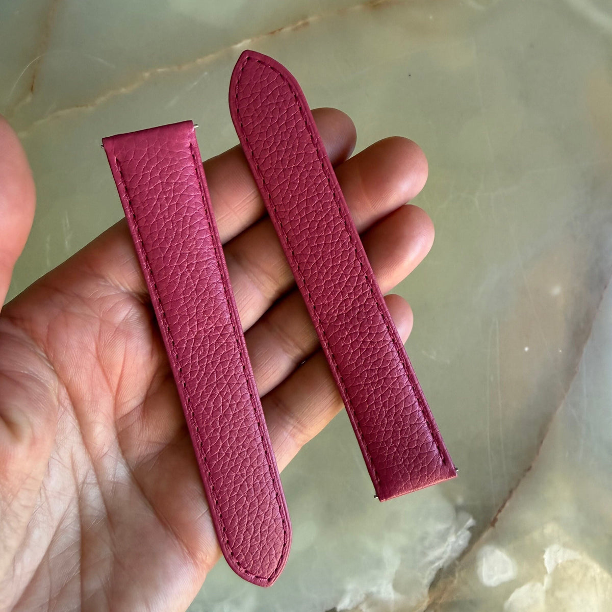 Authentic Cartier Pink Calfskin Watch Strap Band 20mm KD6XJAC5