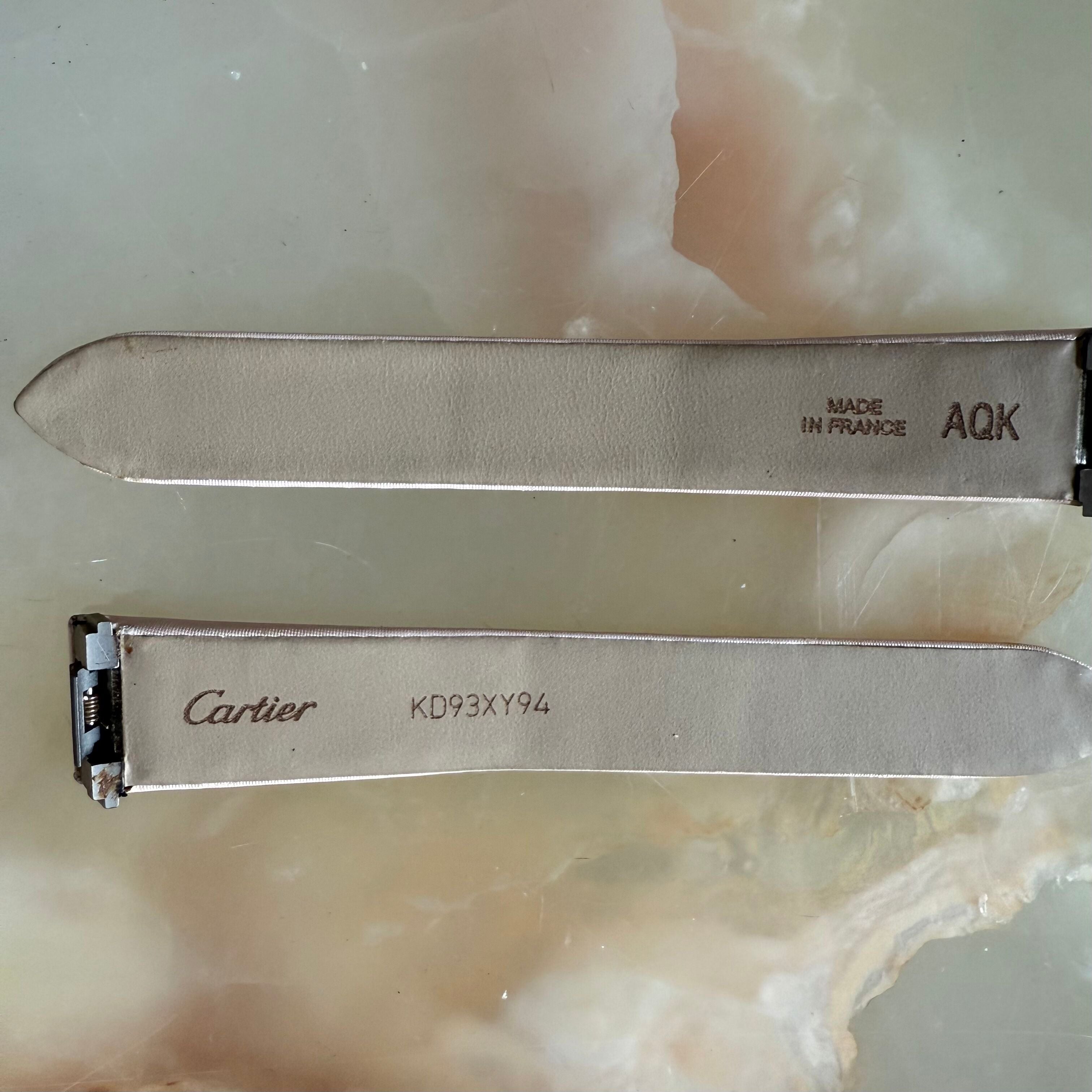 Authentic Cartier Pink Satin Leather Quick Release Watch Strap Band 16mm