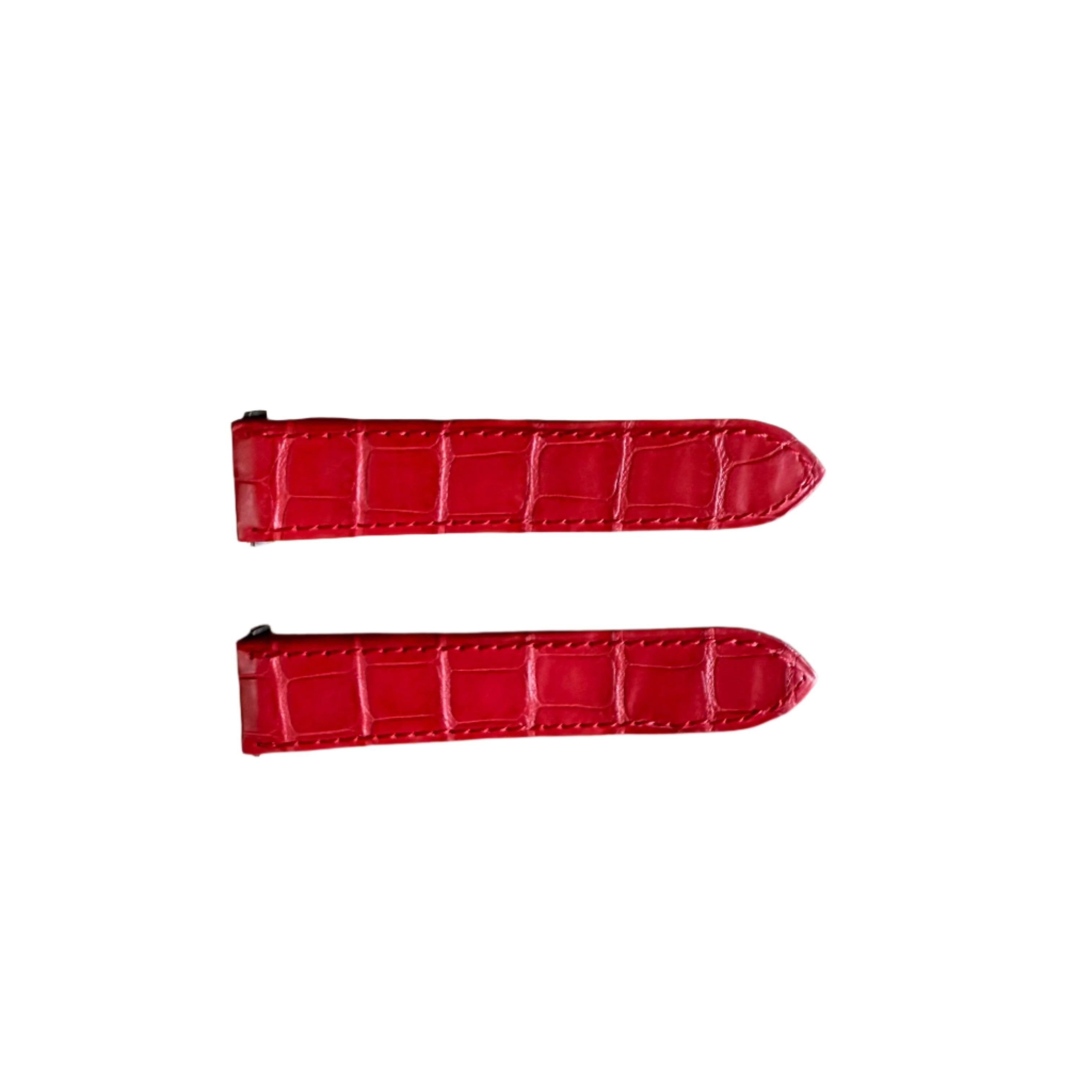 Authentic Cartier Red Alligator Quick Release Watch Strap Band 19mm KD68WL66