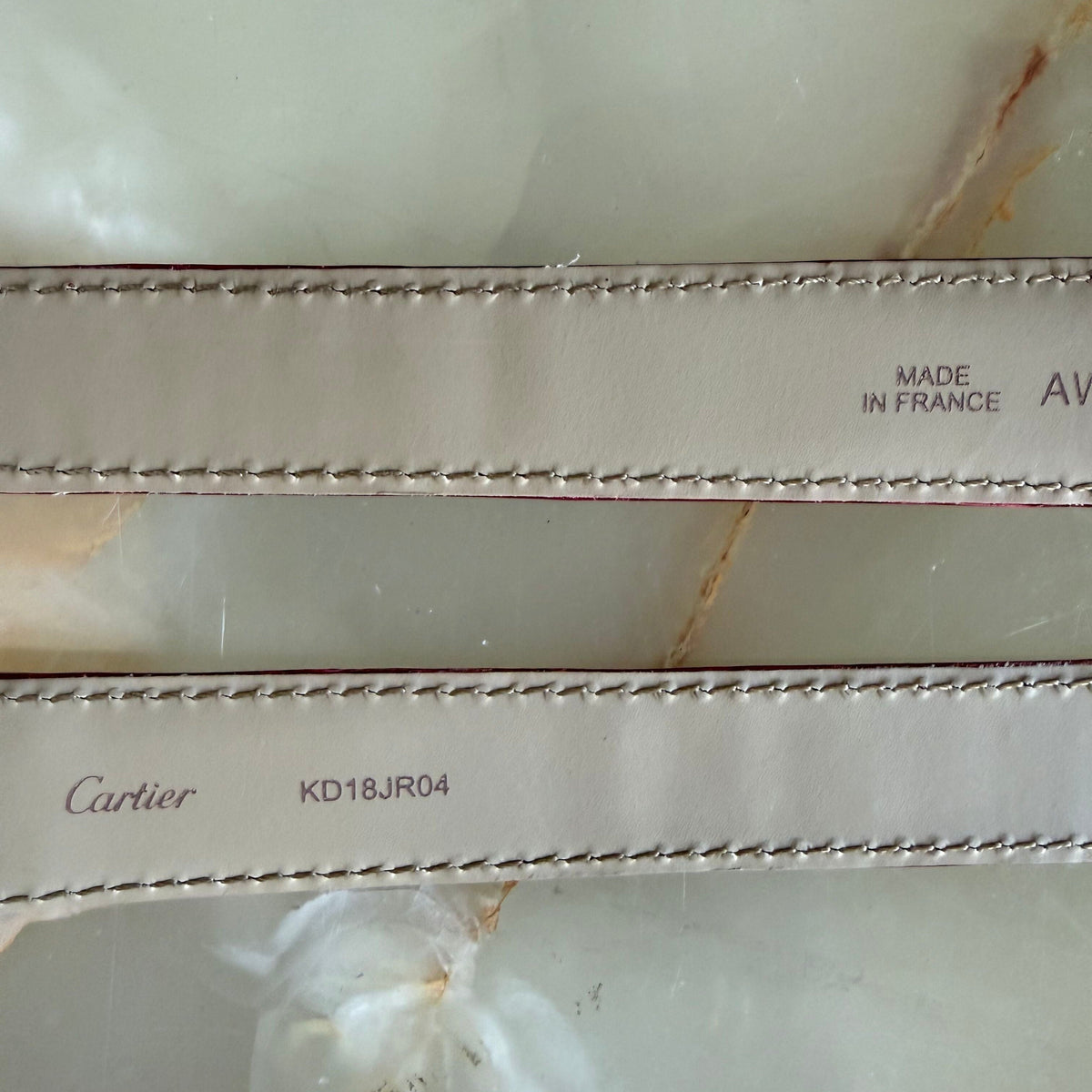 Authentic Cartier Red Alligator Watch Strap Band 20.15mm KD18JR04