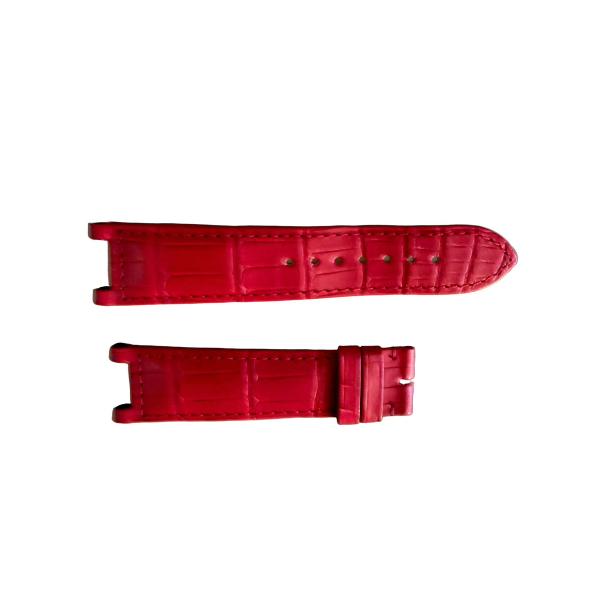 Authentic Cartier Red Alligator Watch Strap Band 20mm KD22AL66-S06