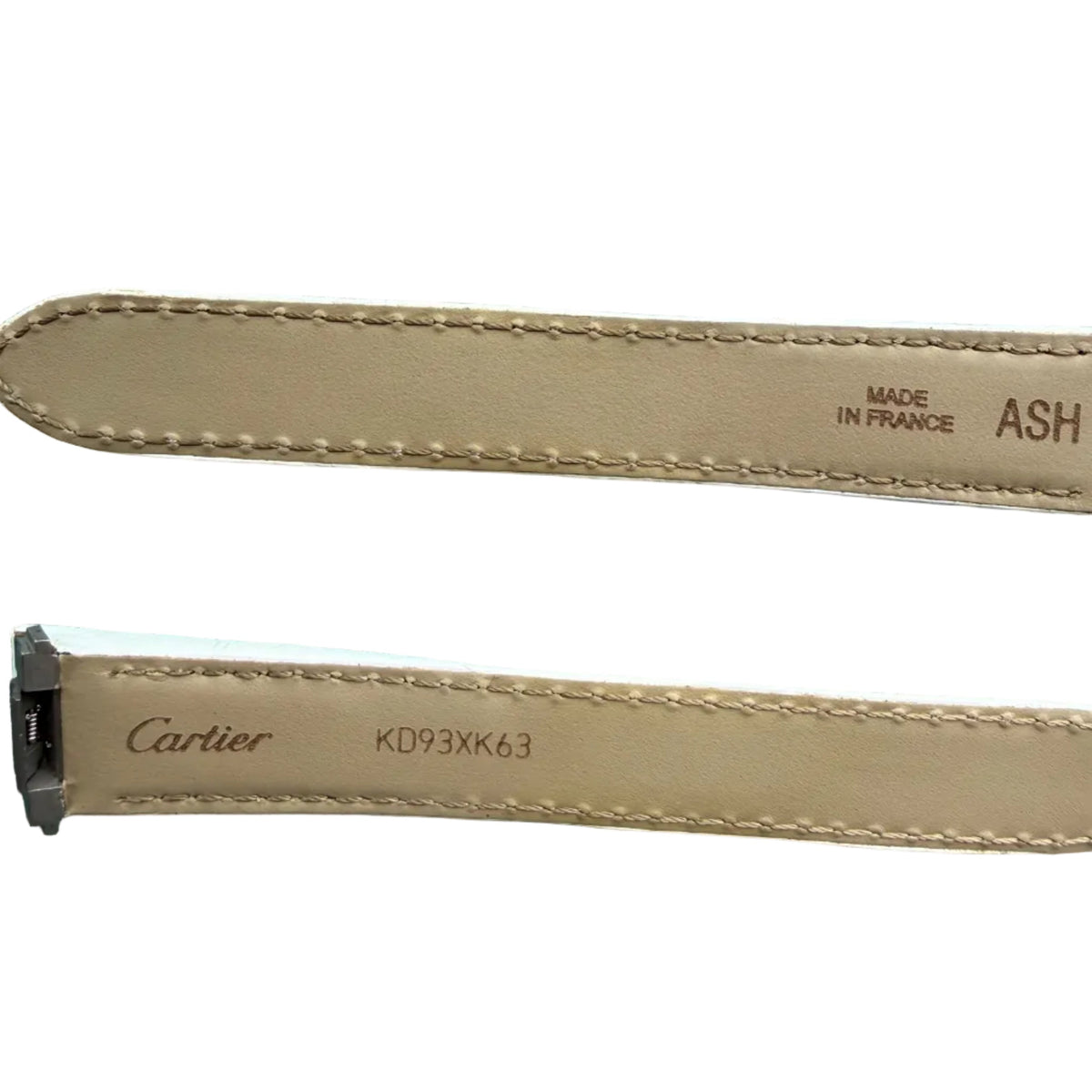 Authentic Cartier White Alligator Quick Release Watch Strap Band 15.25mm