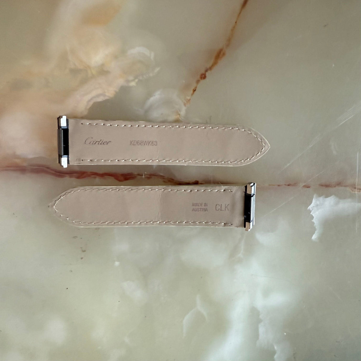 Authentic Cartier White Alligator Quick Release Watch Strap Band 19mm KD68WK63
