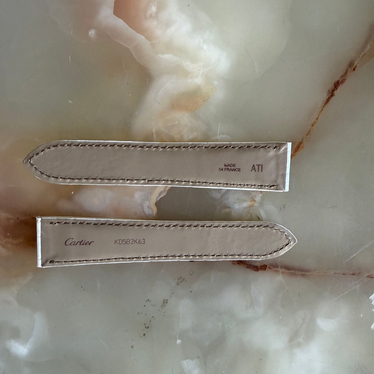 Authentic Cartier White Alligator Watch Strap Band 21mm KD5B2K63