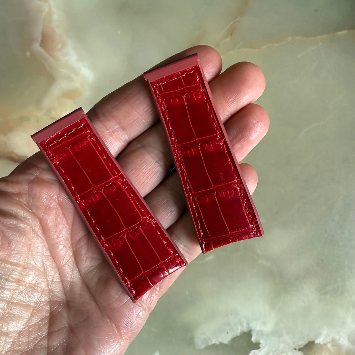Authentic Corum Red Crocodile Watch Strap Band 23mm