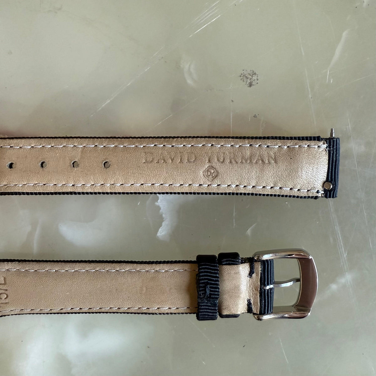 Authentic David Yurman Black Satin Watch Strap Band 15mm w Buckle