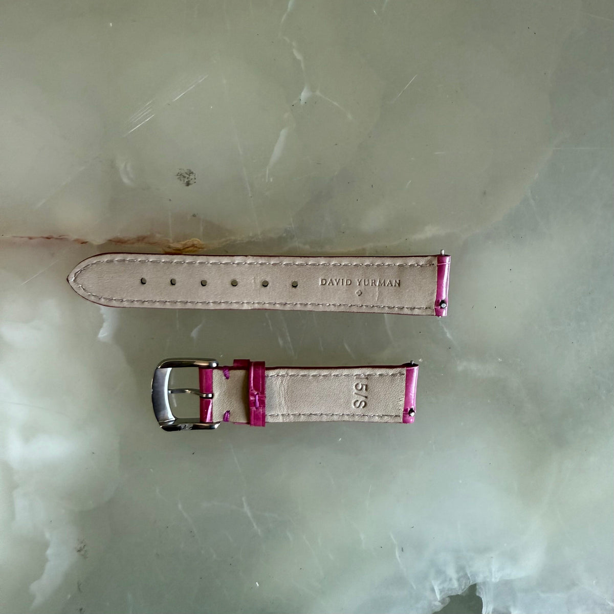 Authentic David Yurman Pink Alligator Watch Strap Band 15mm w Buckle
