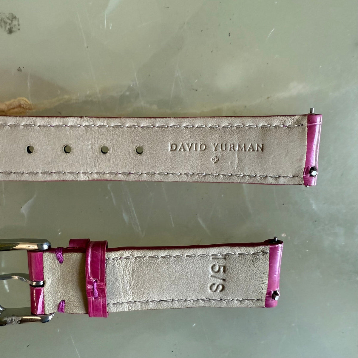 Authentic David Yurman Pink Alligator Watch Strap Band 15mm w Buckle