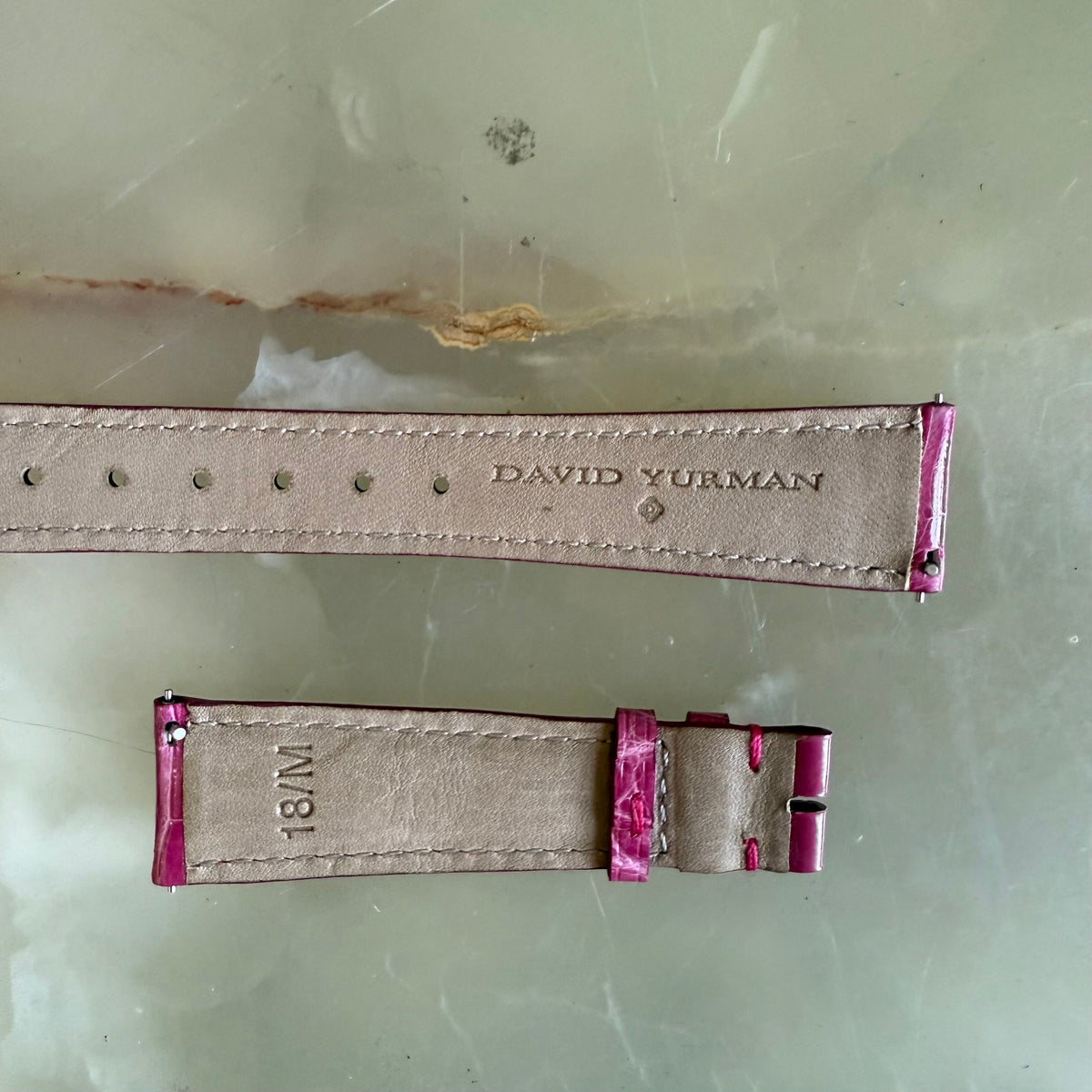 Authentic David Yurman Pink Alligator Watch Strap Band 18mm