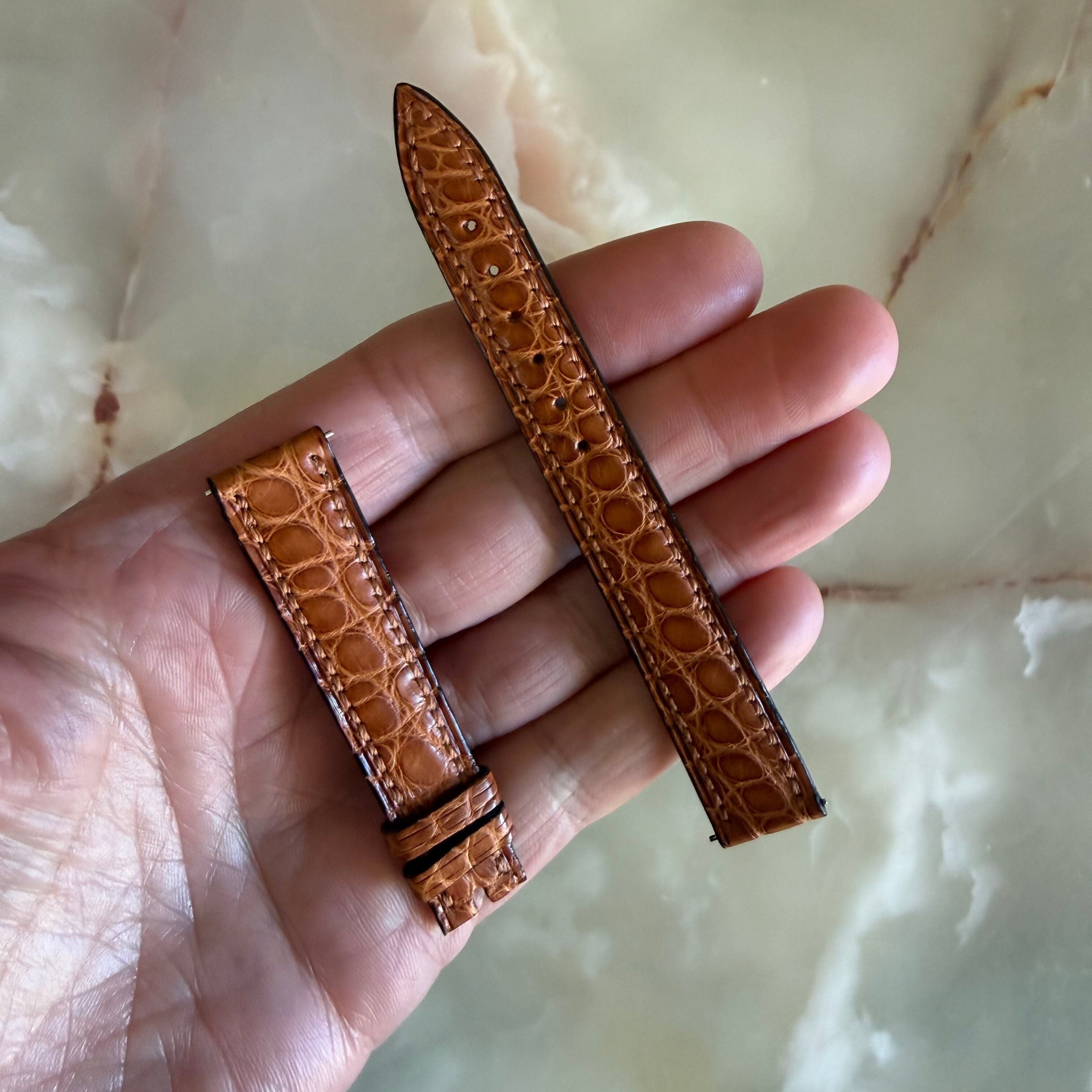 Authentic Franck Muller Brown Crocodile Watch Strap Band 14mm