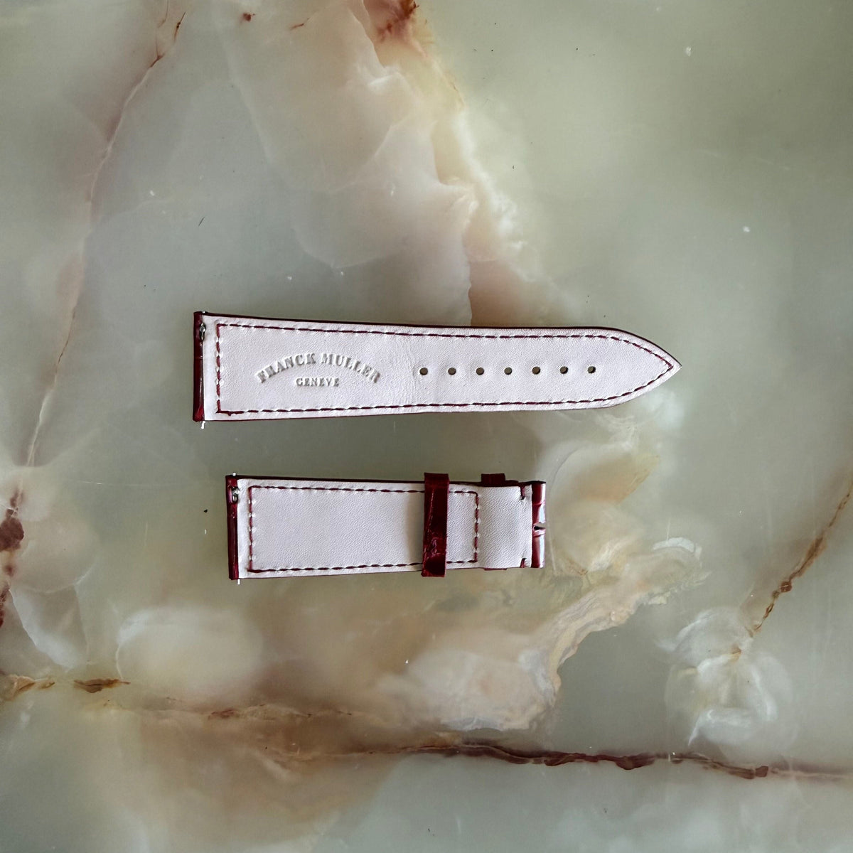 Authentic Franck Muller Red Crocodile Watch Strap Band 23mm