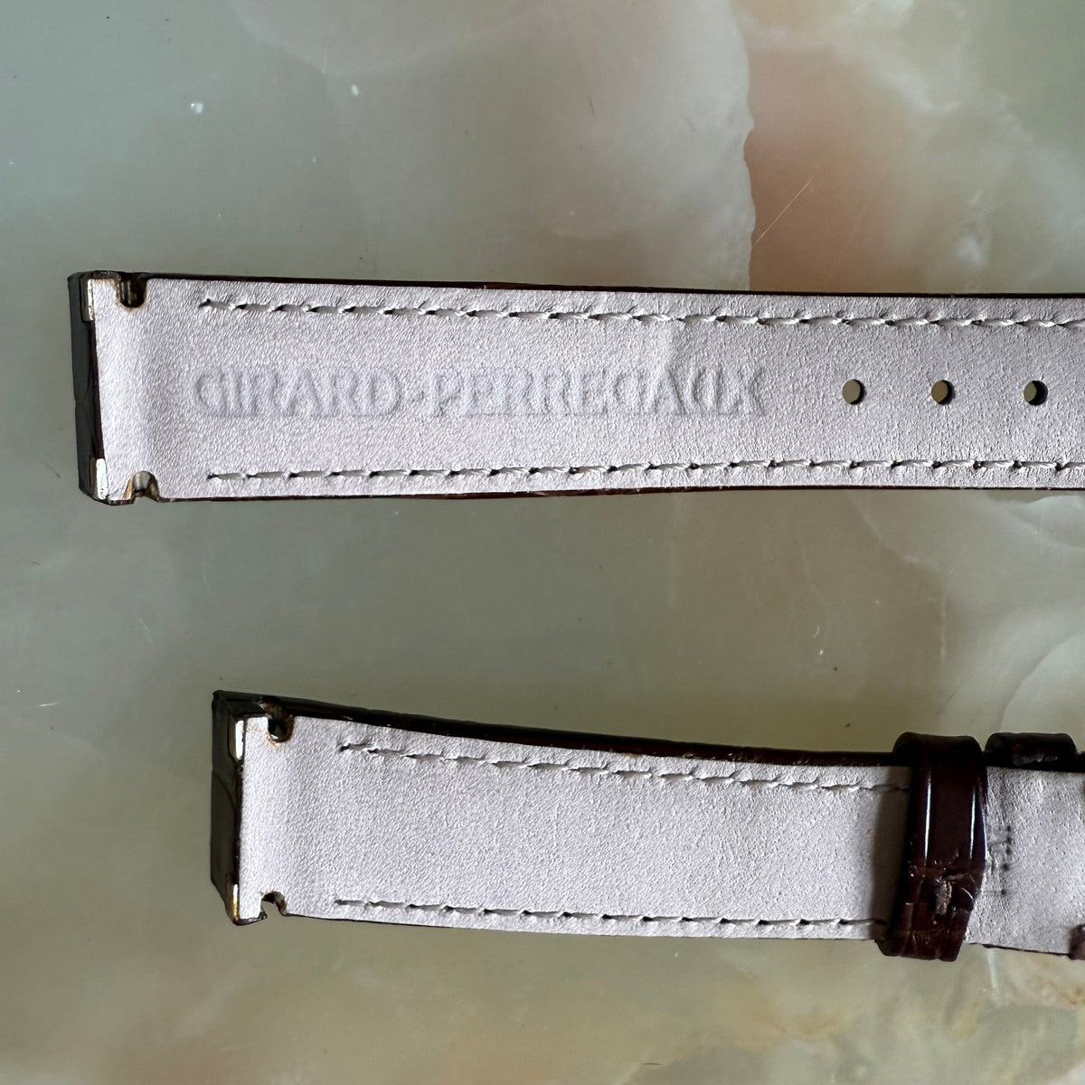Authentic Girard Perregaux Brown Crocodile Watch Strap Band 16mm