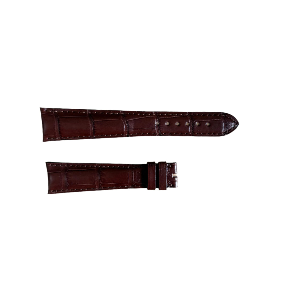 Authentic Girard Perregaux Brown Crocodile Watch Strap Band 21mm