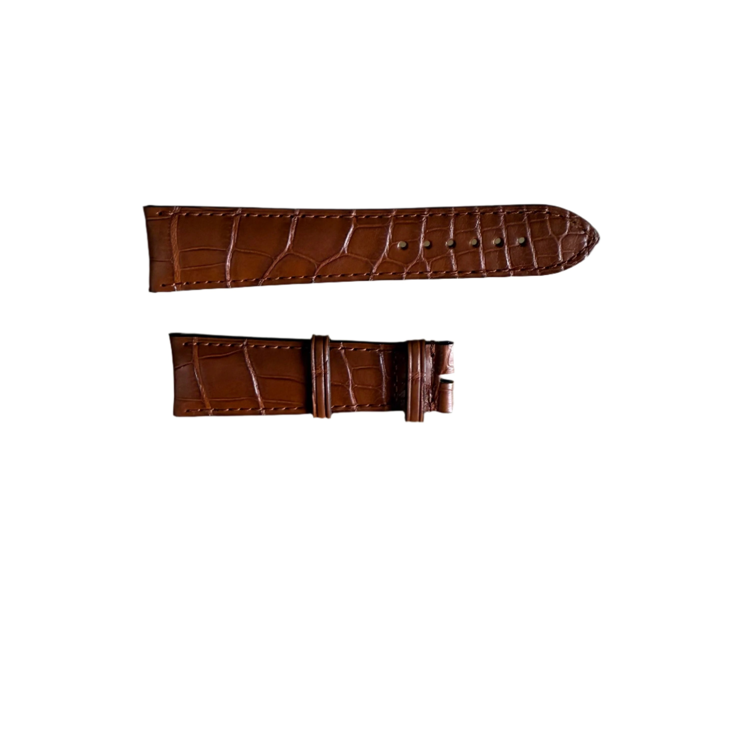 Authentic Girard Perregaux Brown Crocodile Watch Strap Band 22mm