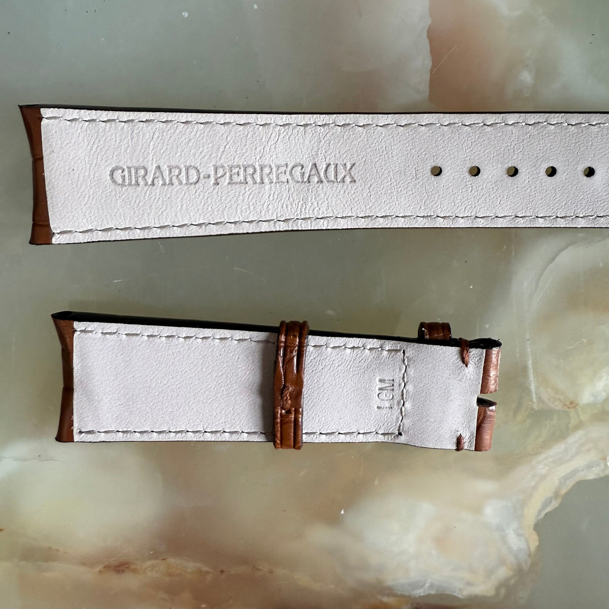 Authentic Girard Perregaux Brown Crocodile Watch Strap Band 22mm
