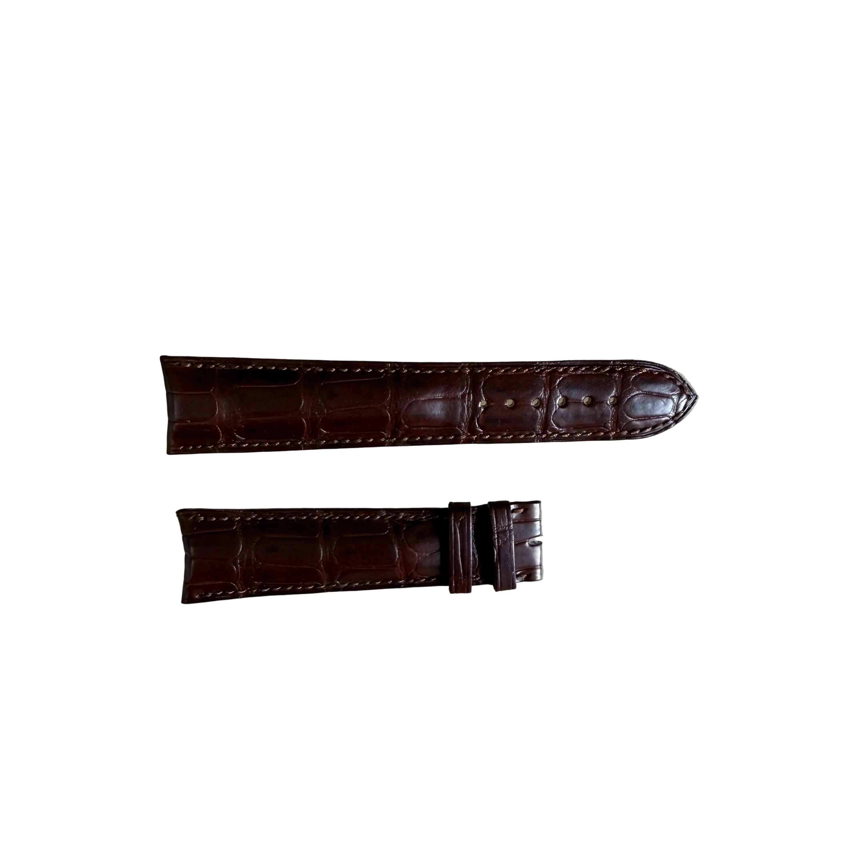 Authentic Girard Perregaux Brown Crocodile Watch Strap Band 22mm Padded &