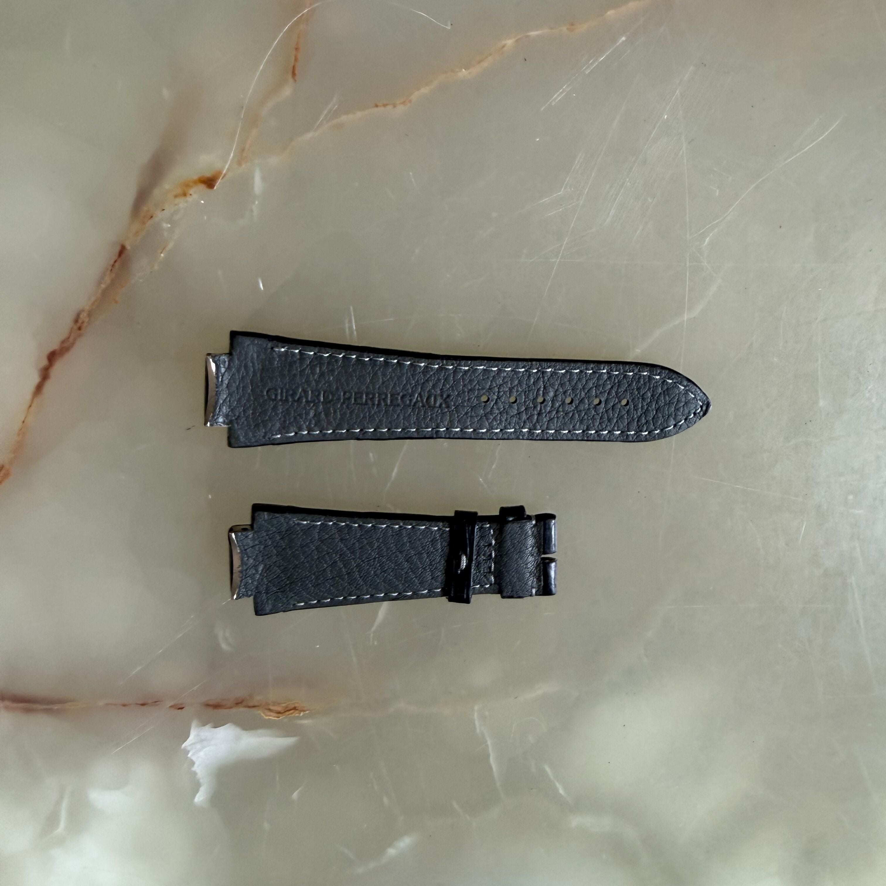 Authentic Girard Perregaux Laureato Black Crocodile Watch Strap Band 25.65mm
