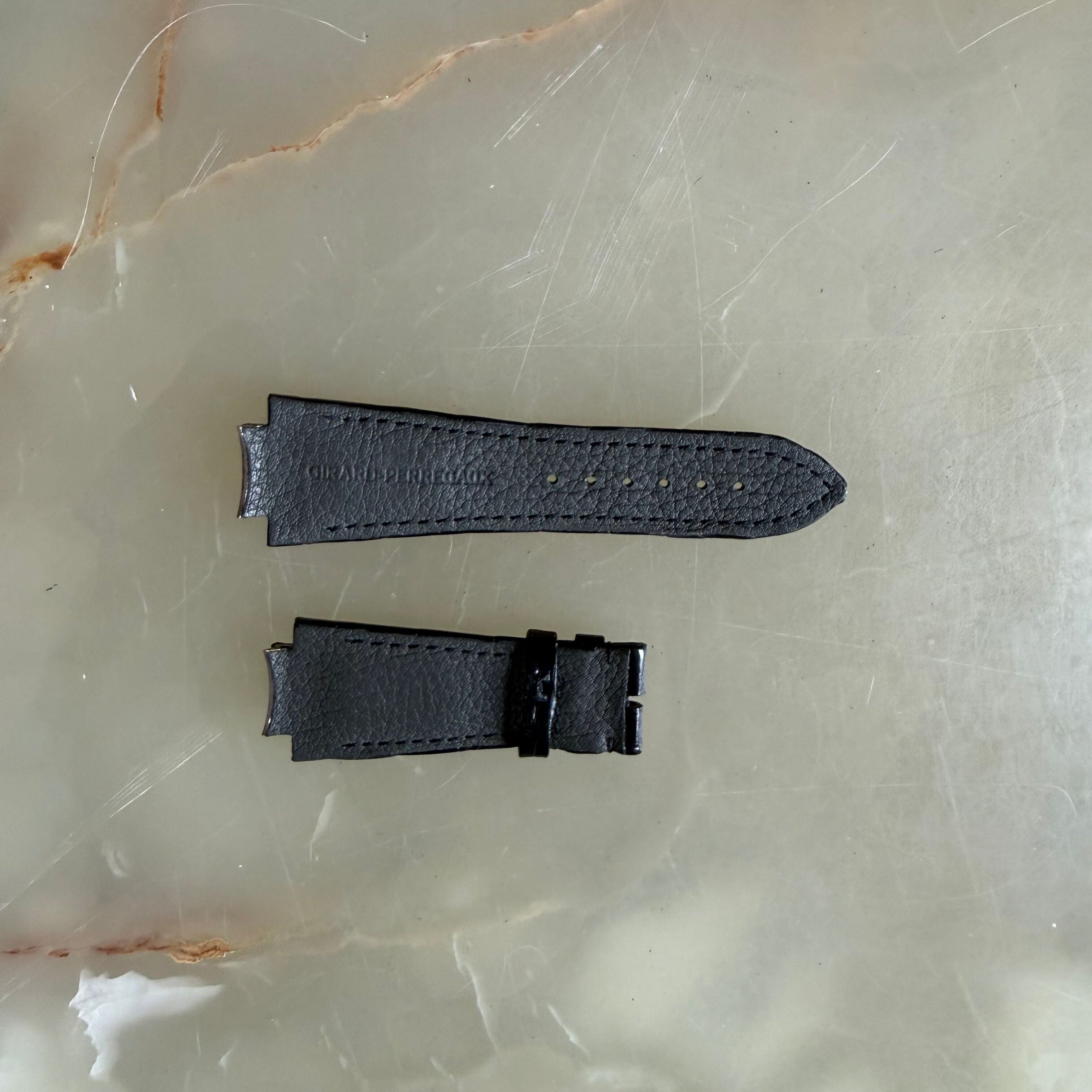Authentic Girard Perregaux Laureato Black Crocodile Watch Strap Band 25mm