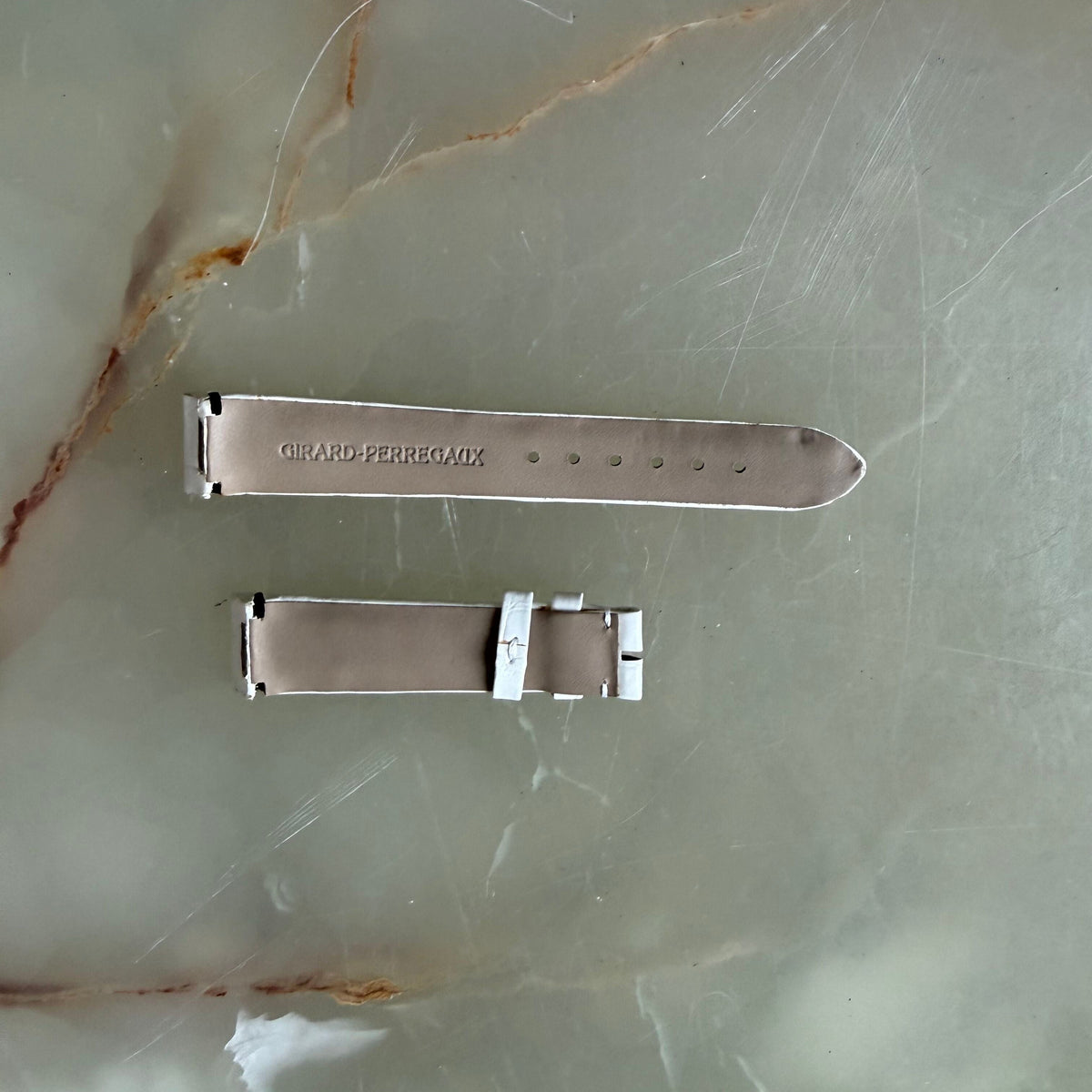 Authentic Girard Perregaux White Crocodile Watch Strap Band 16mm