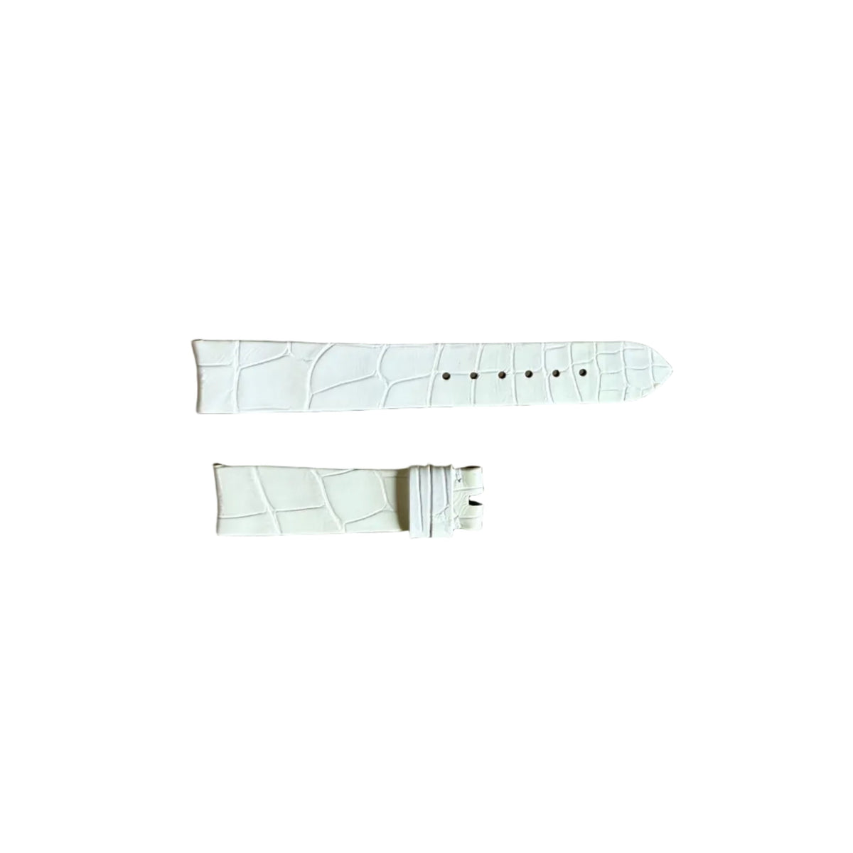 Authentic Girard Perregaux White Crocodile Watch Strap Band 16mm